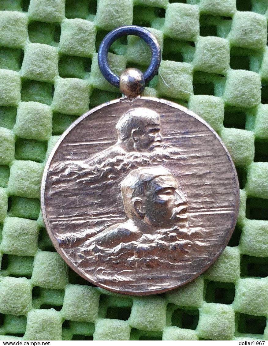 Medaille -  Z.C.D = 1e. Zwem Club Drenthe , Veenhuizen 1936 .-  Original Foto  !!   Medallion Dutch - Other & Unclassified