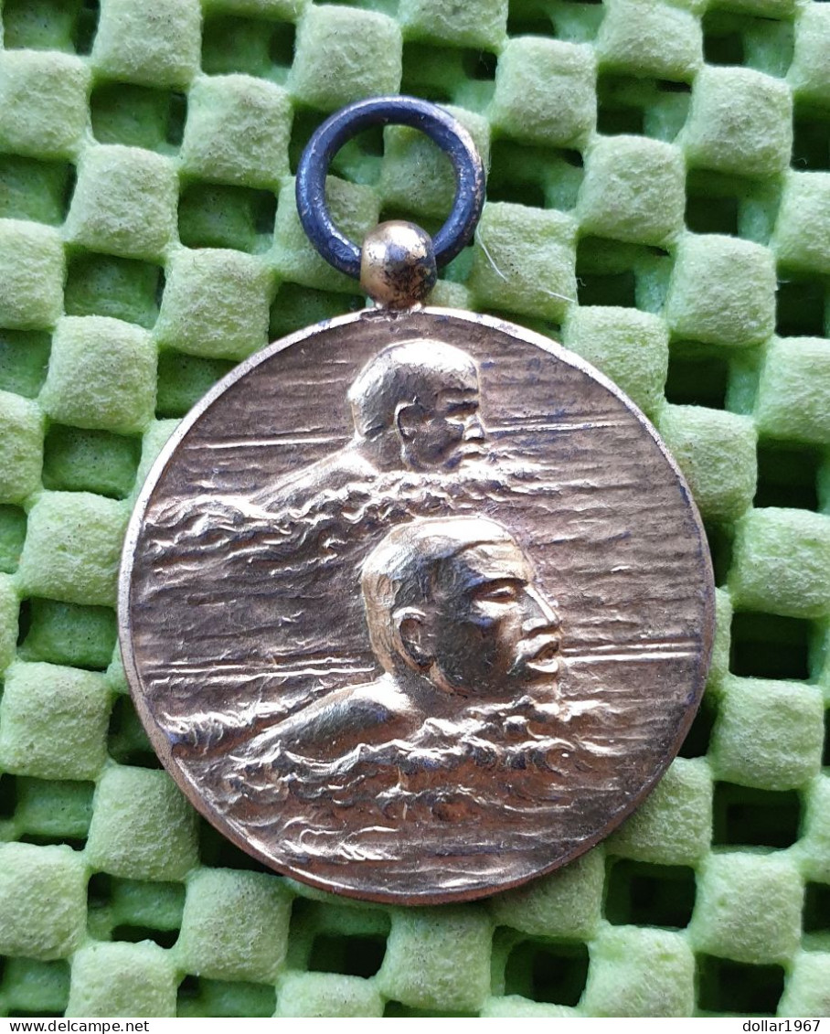 Medaille -  Z.C.D = 1e. Zwem Club Drenthe , Veenhuizen 1936 .-  Original Foto  !!   Medallion Dutch - Other & Unclassified