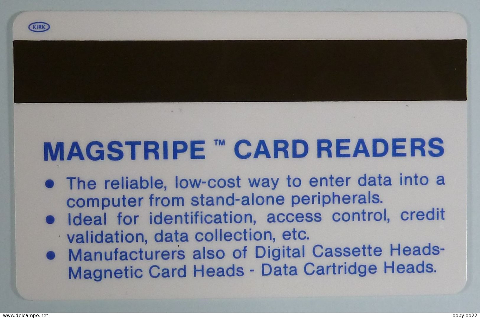 USA - Magnetic - American Magnetics Corporation - TEST CARD - R - Autres & Non Classés