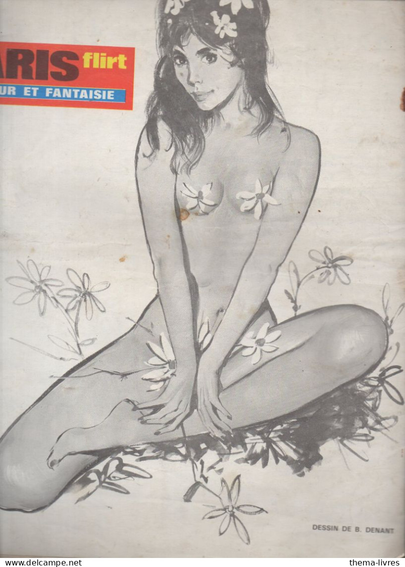 Revue PARIS FLIRT (humour Et Fantaisie Charme)  N°537   Pin-up De B DENANT Au Plat Inférieur  1967 (CAT4074/ 537 ) - Humour