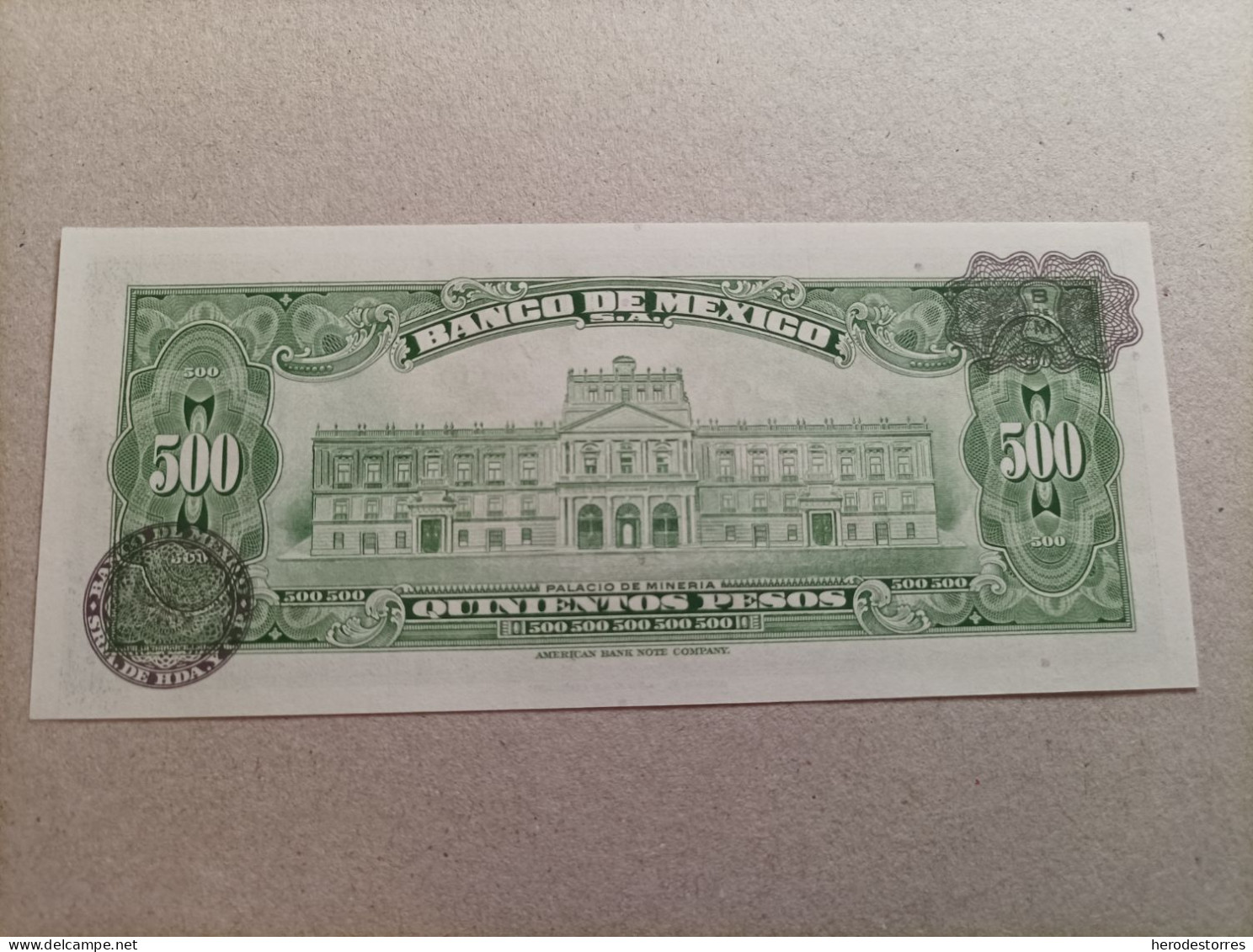 Billete De México 500 Pesos Del Año 1978, UNC - Mexiko