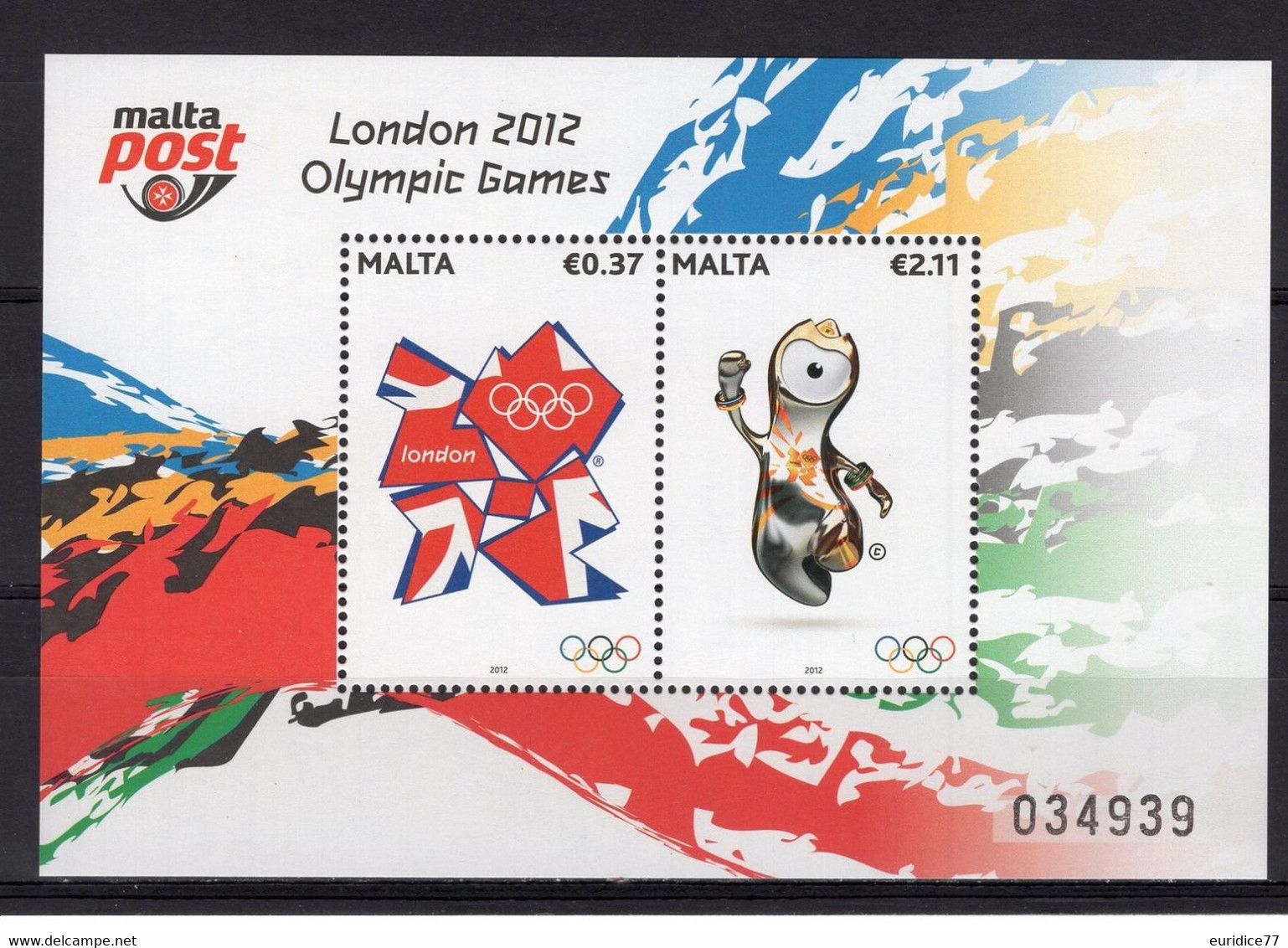 Malta 2012 - London Olympic Games 2012 Souvenir Sheet Mnh - Eté 2012: Londres