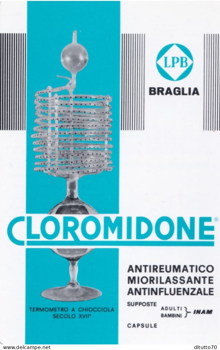 Calendarietto - Braglia - Cloromidone - Anno 1970 - Petit Format : 1961-70