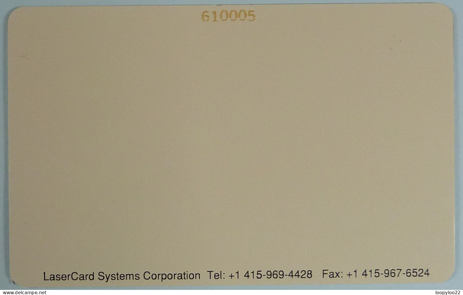 USA - Optical - Lasercard - ISO 11694 - With Control - Mint - Other & Unclassified