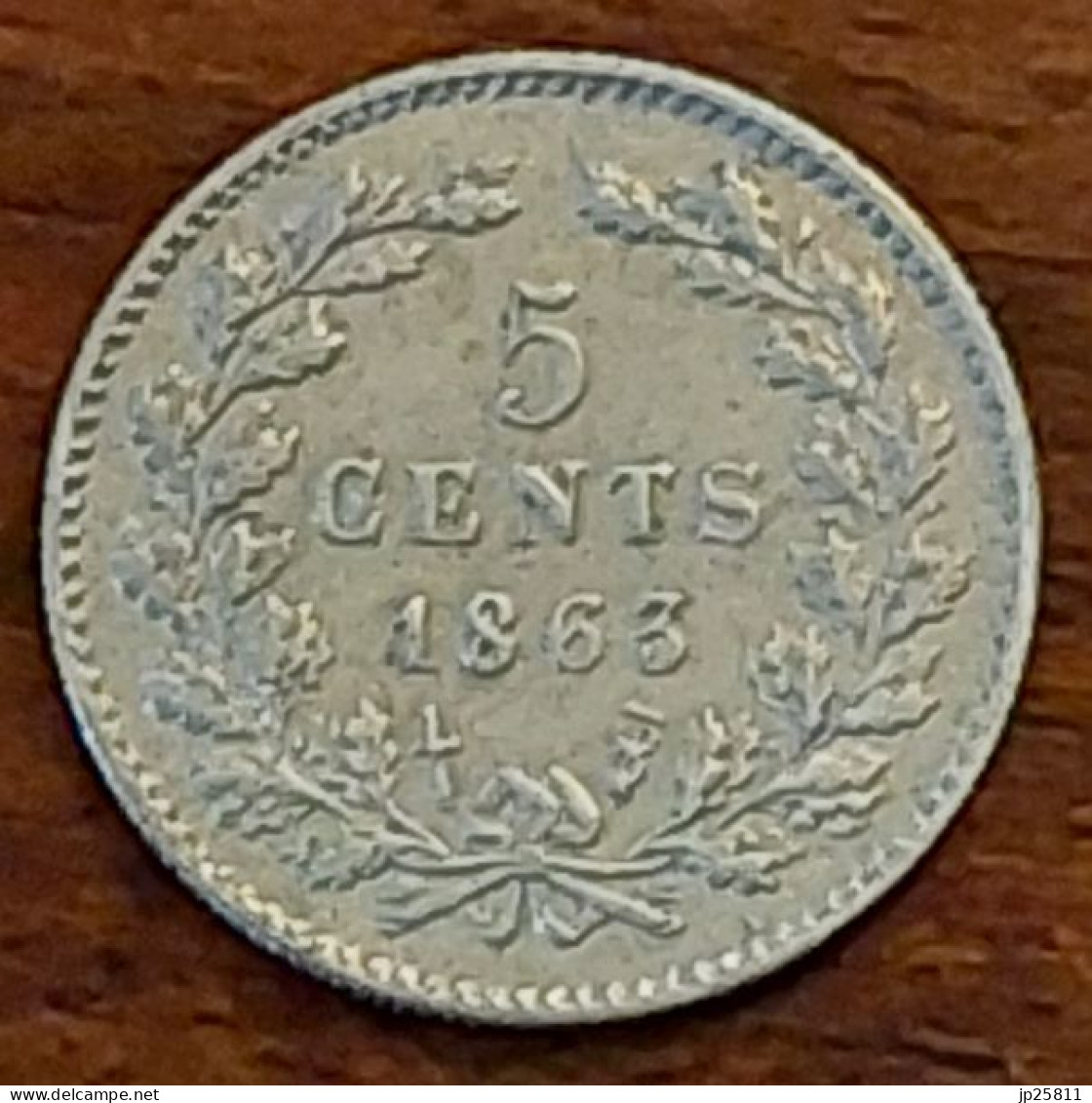 Netherlands - 5 Cent 1863 Willem III Zilver - 1849-1890 : Willem III