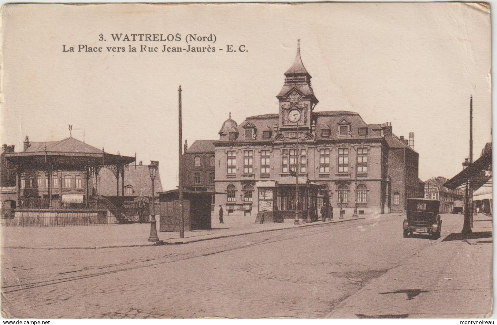 Dav :  Nord : WATTRELOS : La  Place  Vers  Jean Jaurès - Wattrelos