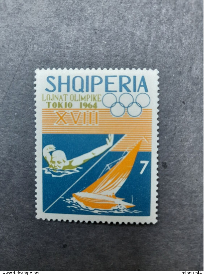 ALBANIE ALBANIA SHQIPERIA MNH** 1964  JEUX GAMES ESCRIME SAILING BOAT BATEAU  TOKYO - Schwimmen