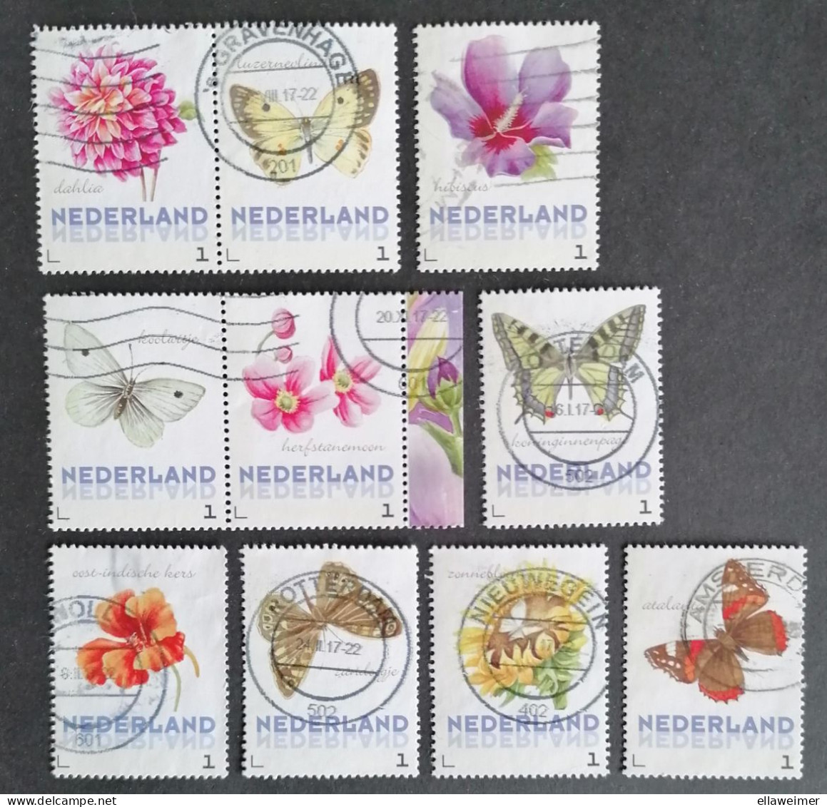 Nederland/Netherlands - Nr. 3012 Ac-6 Serie Bloemen & Vlinders Janneke Brinkman 2014 (gestempeld/used) - Oblitérés