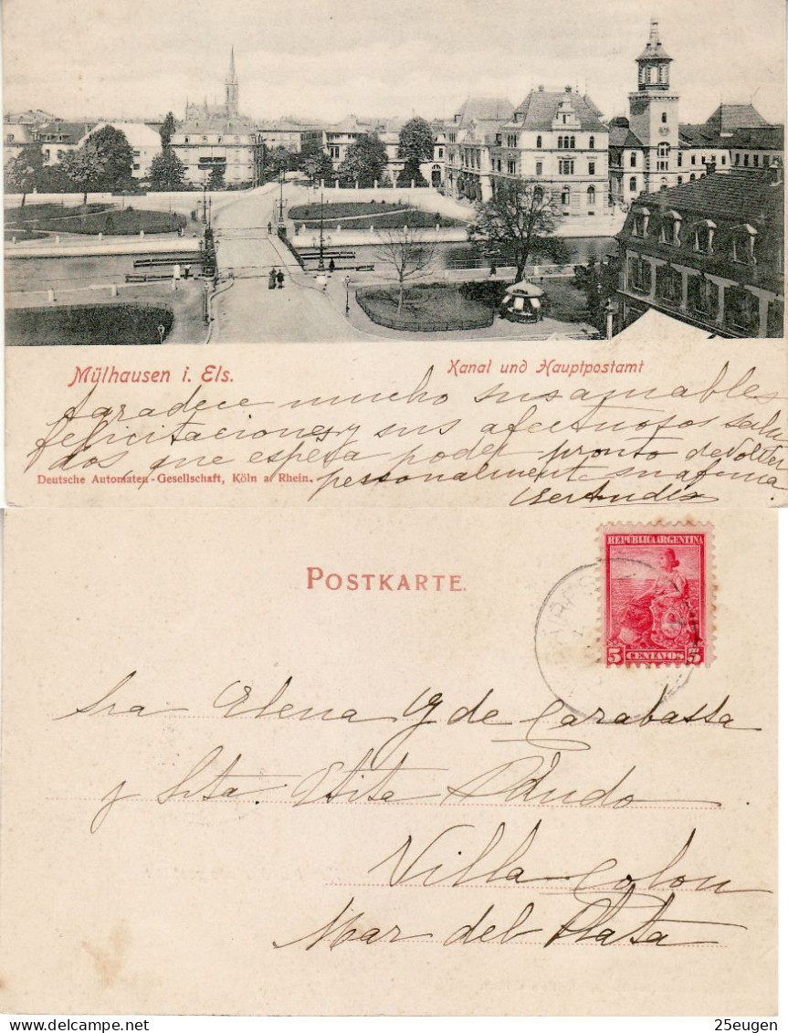 ARGENTINA 1903 POSTCARD SENT TO MAR DEL PLATA - Lettres & Documents