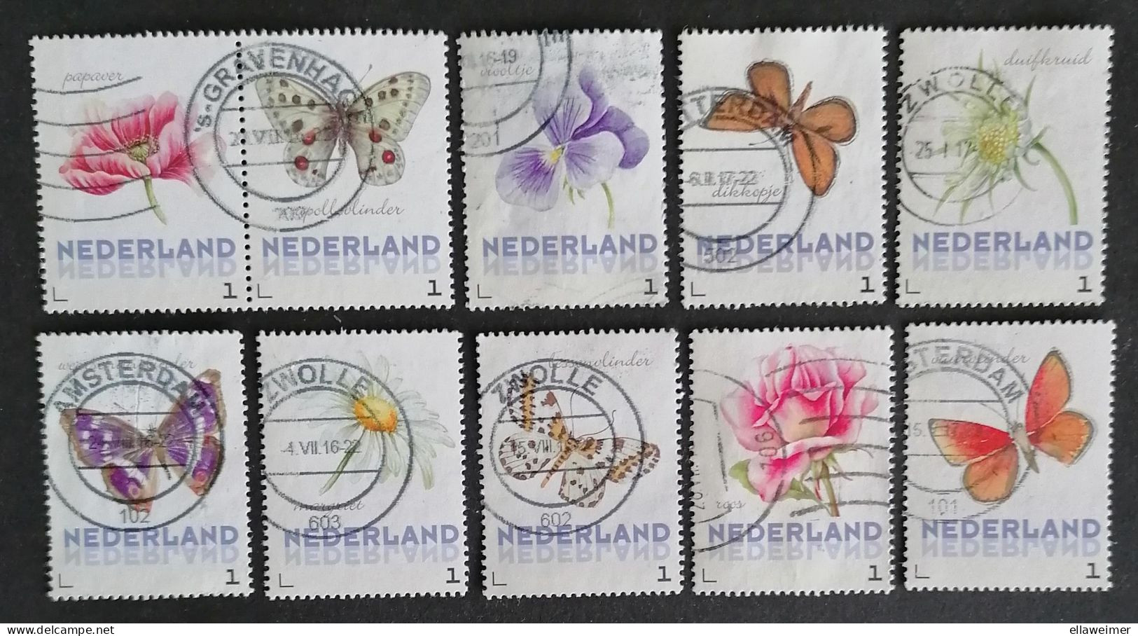 Nederland/Netherlands - Nr. 3012 Ac-4 Serie Bloemen & Vlinders Janneke Brinkman 2014 (gestempeld/used) - Gebruikt