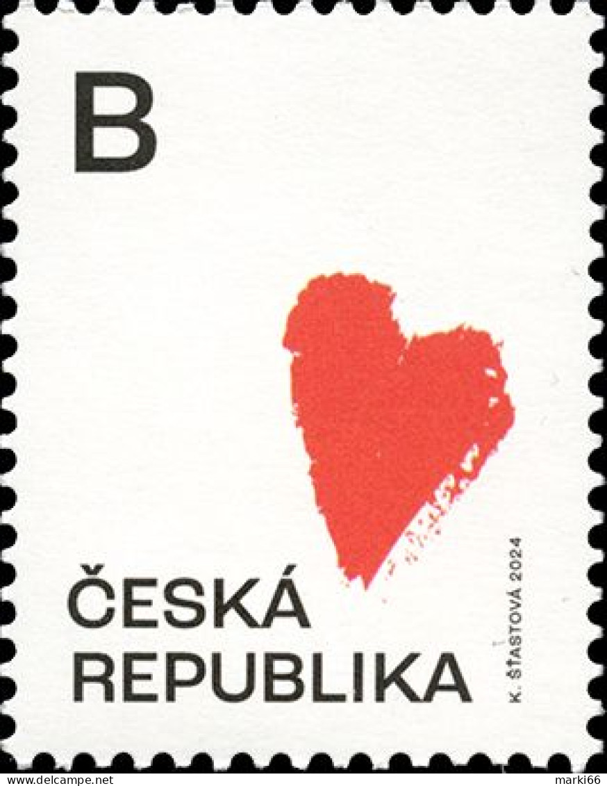 Czech Republic - 2024 - Valentine's Day - Mint Stamp - Ungebraucht