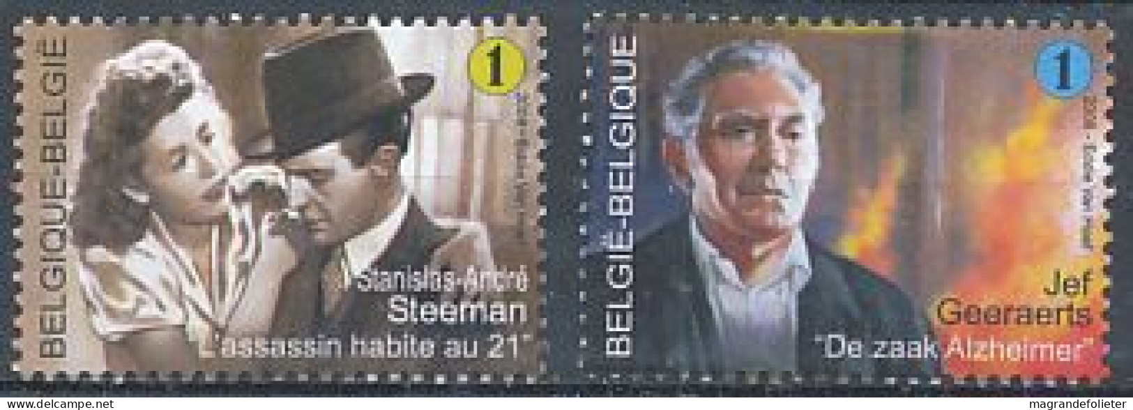 TIMBRE  ZEGEL STAMP  BELGIQUE LITTERATURE ROMAN POLICIER 3764-3765  XX - Telegraphenmarken [TG]