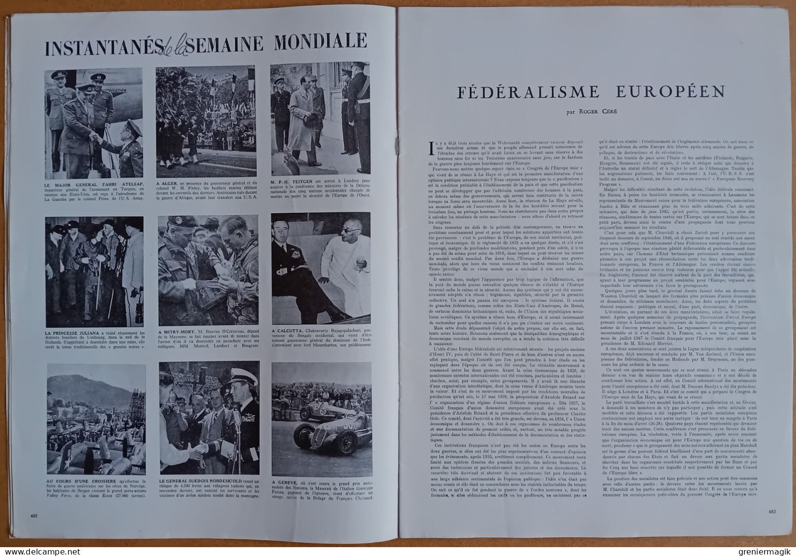 France Illustration N°137 15/05/1948 Lille Coupe De France De Football/Anniversaire M.R.P./Lyautey/Dunkerque/Ulm 1805... - Informaciones Generales