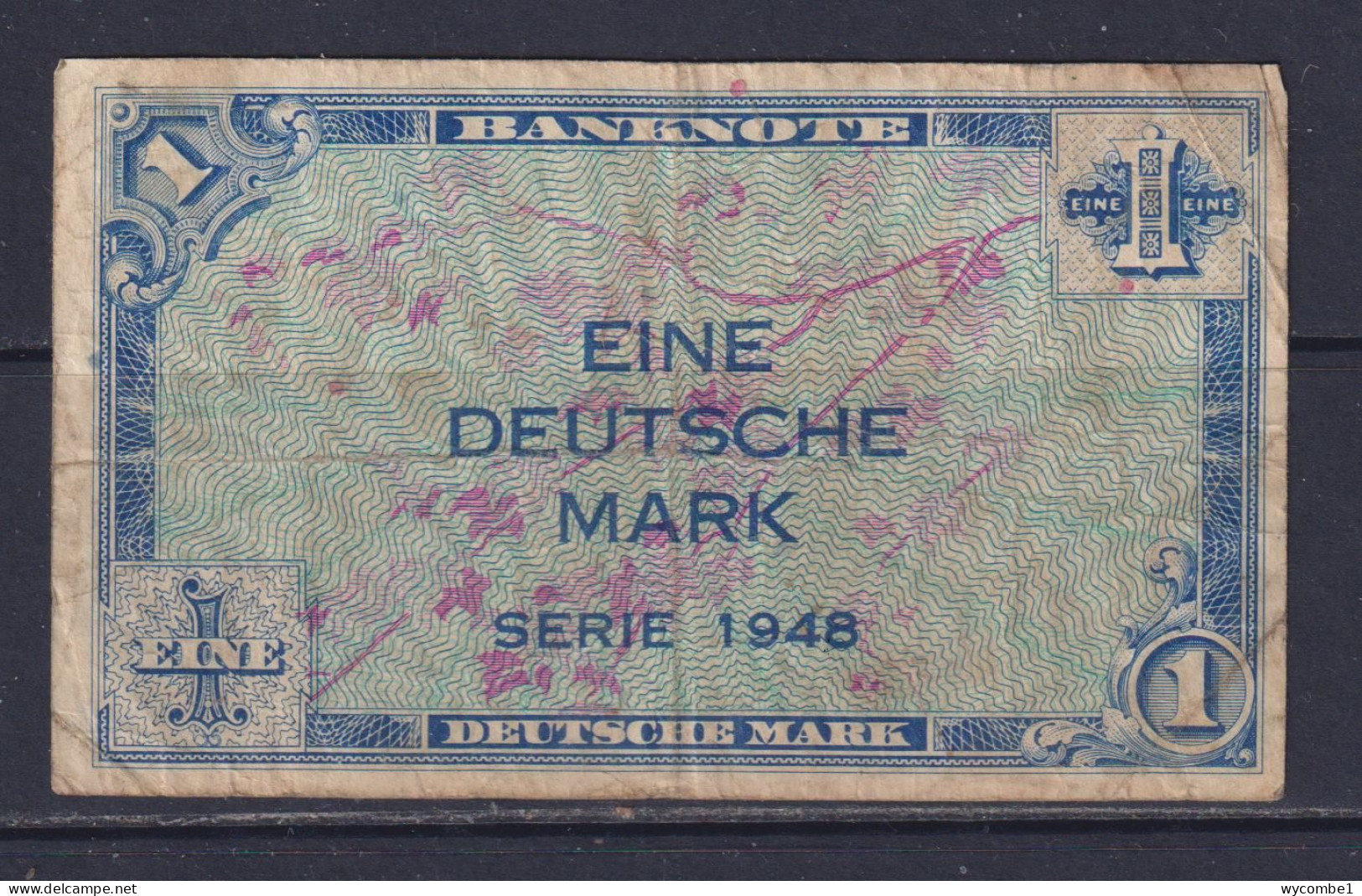 GERMANY  -  1948 1 Mark Circulated Banknote As Scans - 1 Mark