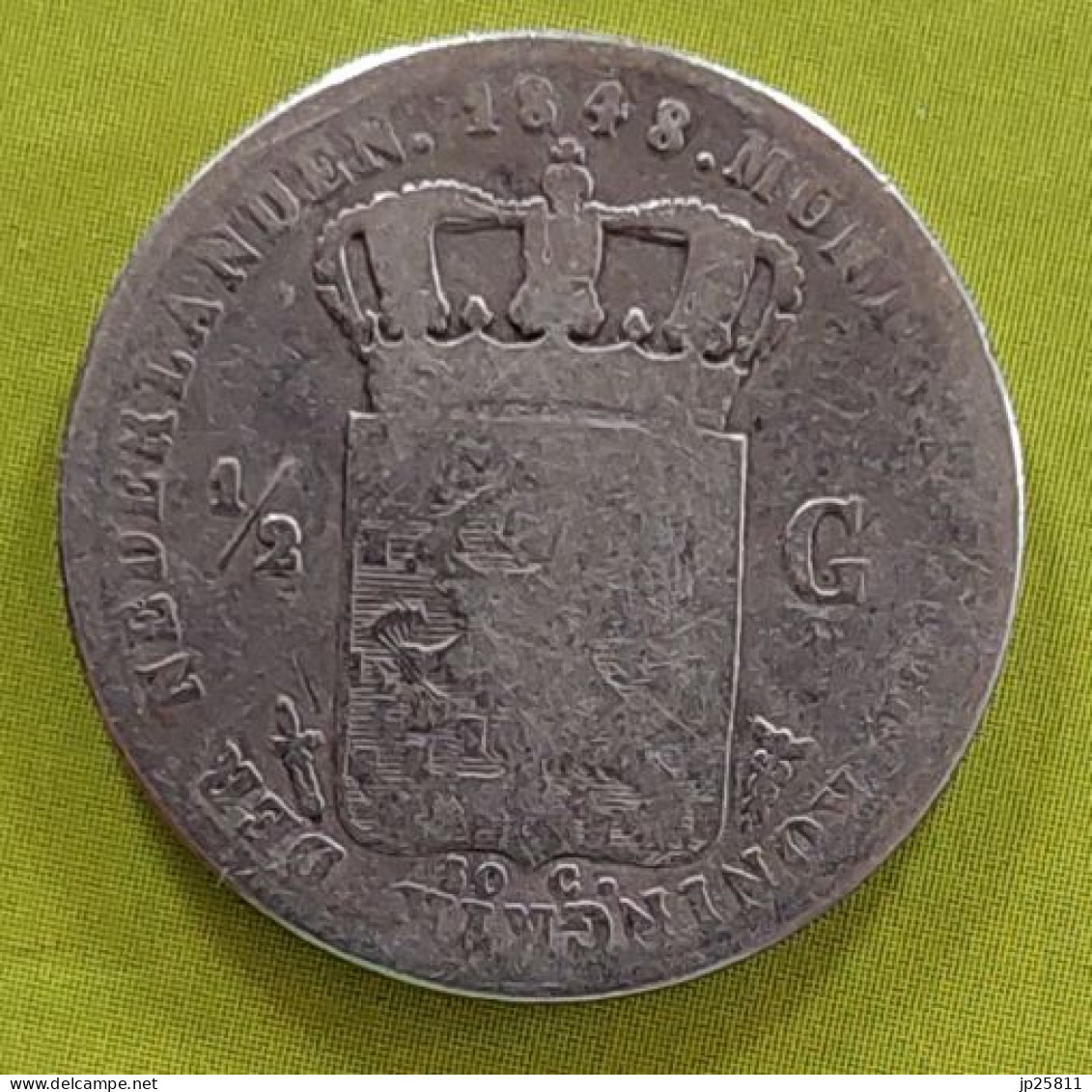 Netherlands - 1/2 Gulden 1848 Willem II Zilver - 1840-1849: Willem II