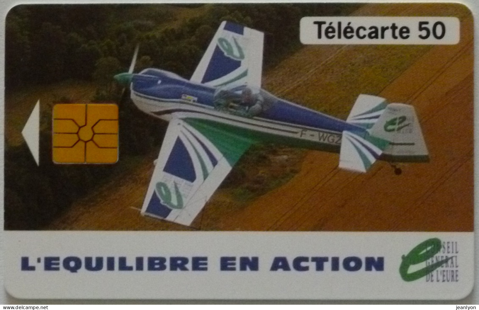 AVION En Vol / EQUILIBRE EN ACTION / CONSEIL GENERAL EURE - Télécarte 50 - Airplanes