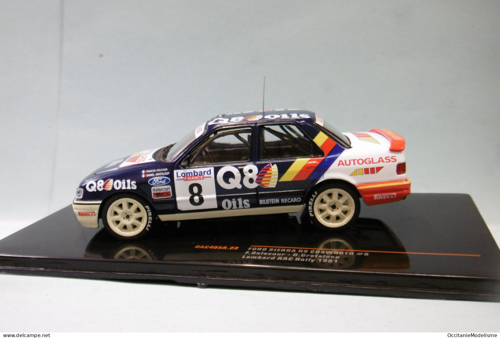 Ixo - FORD SIERRA RS COSWORTH #8 Lombard RAC Rally 1991 Delecour - Grataloup Réf. RAC405A NBO Neuf 1/43 - Ixo