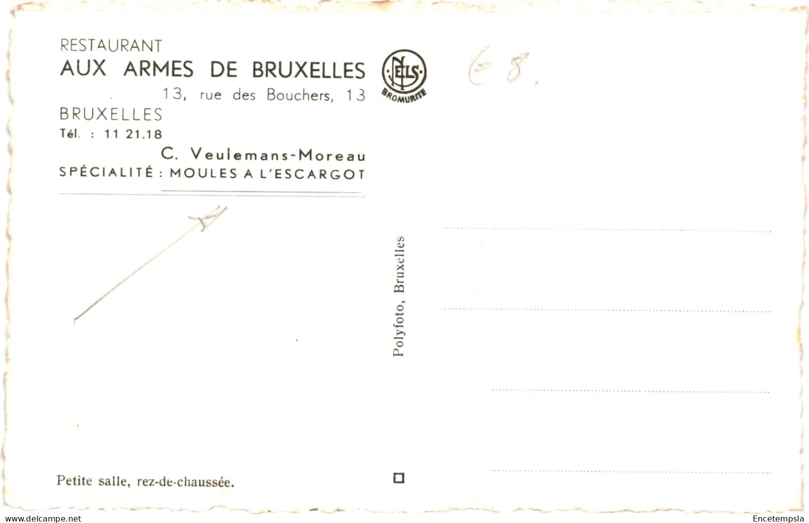 CPA Carte Postale Belgique Bruxelles Aux Armes De Bruxelles Petite   Salle Rez De Chaussée  VM76847 - Cafés, Hôtels, Restaurants