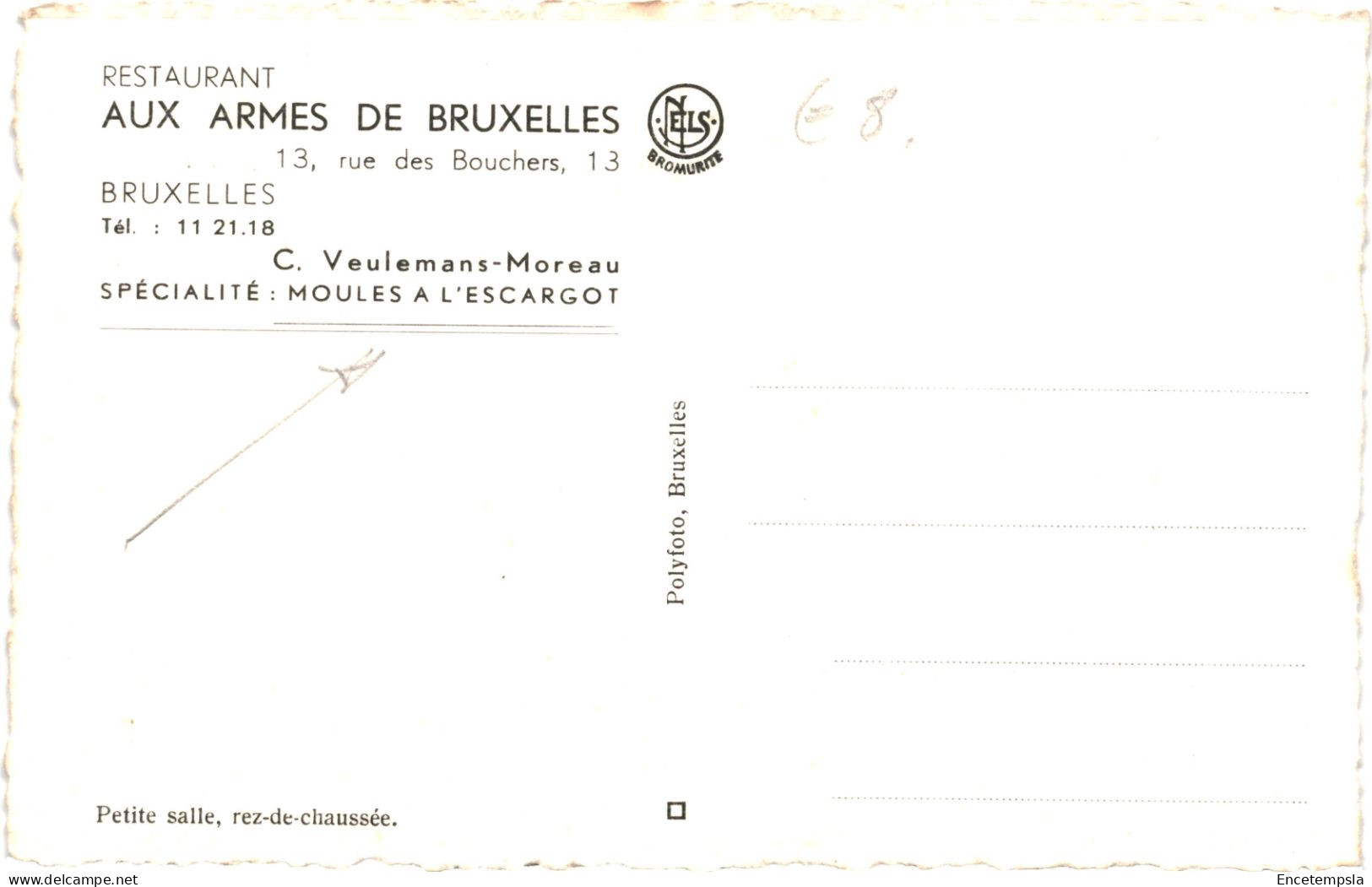 CPA Carte Postale Belgique Bruxelles Aux Armes De Bruxelles Petite   Salle Rez De Chaussée  VM76847 - Cafés, Hotels, Restaurants