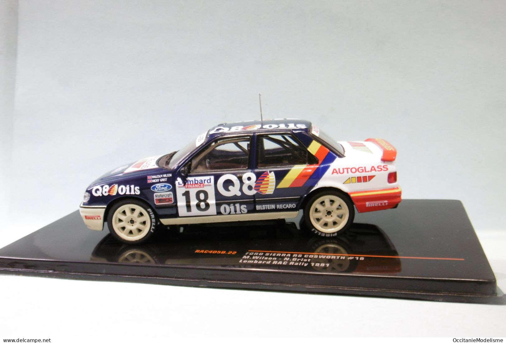 Ixo - FORD SIERRA RS COSWORTH #18 Lombard RAC Rally 1991 Wilson - Grist Réf. RAC405B NBO Neuf 1/43 - Ixo