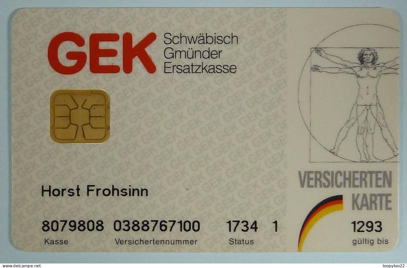 GERMANY - Chip - GEK - G&D 01/94 - Smart Card Demo - Otros & Sin Clasificación