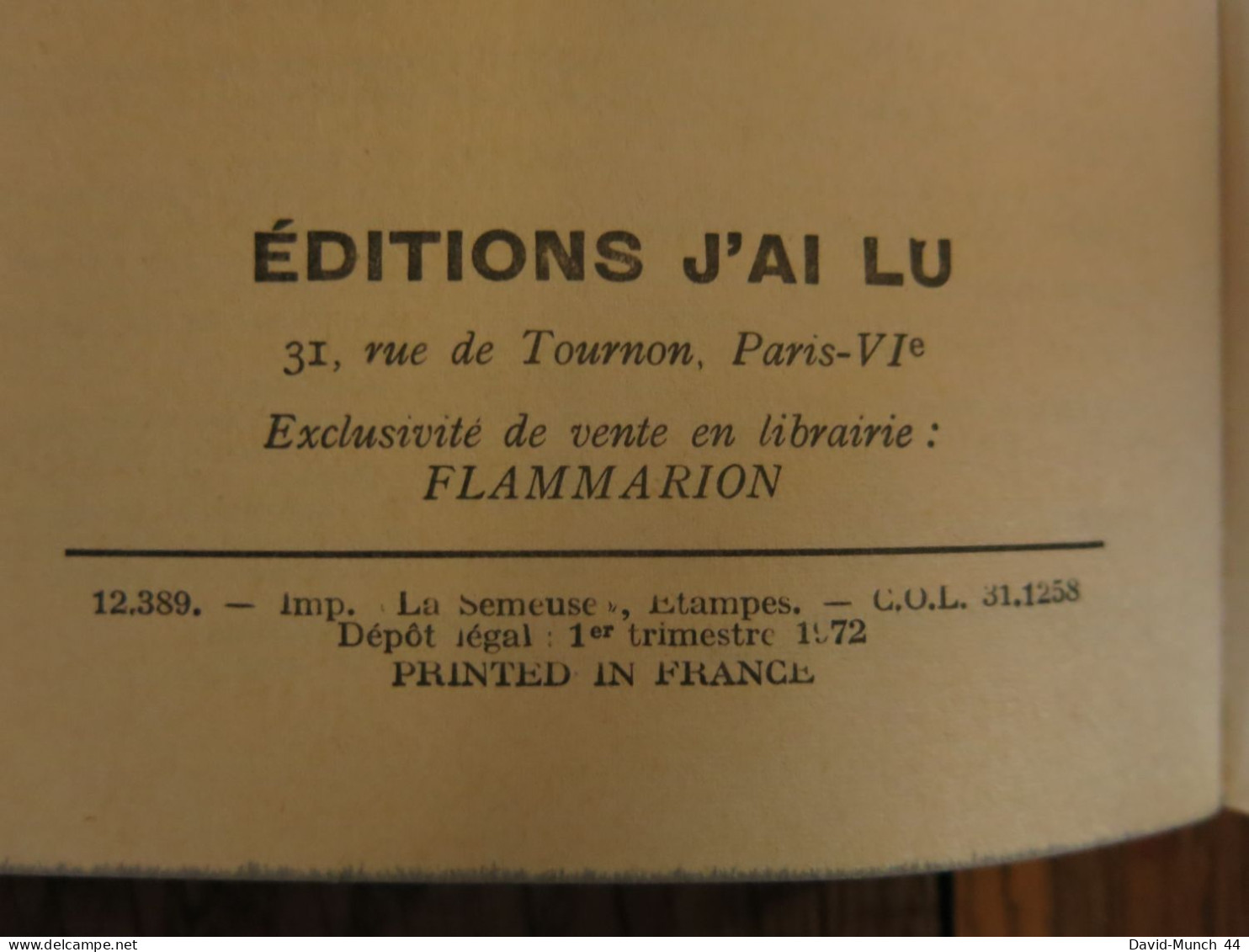 L'affaire Charles Dexter Ward de H. P. Lovecraft. J'ai lu numéro 410. 1972