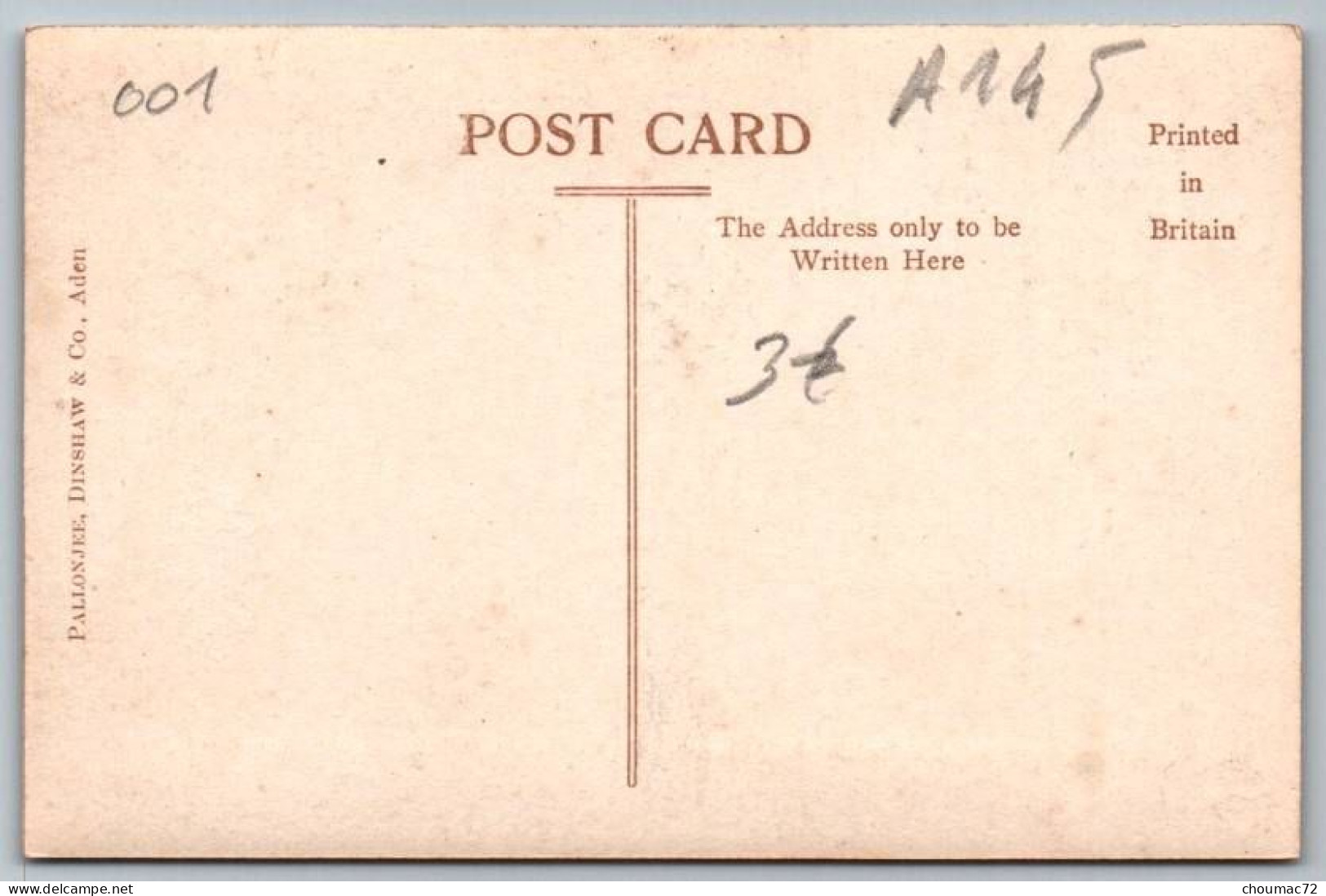 (Yemen) 001, Pallonjee, Dinshaw & Co, Aden, The Flag Staff Station - Jemen