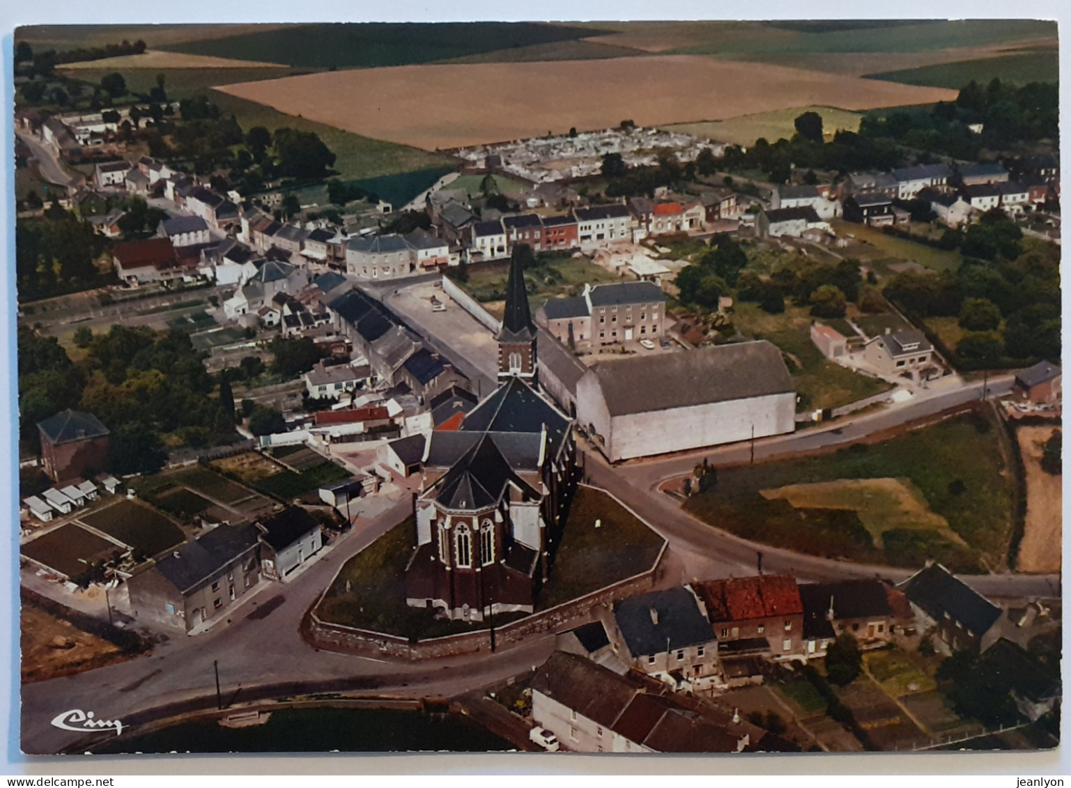 VELAINE SUR SAMBRE - Belgique - Eglise / Vue Aérienne Du Centre - Sambreville