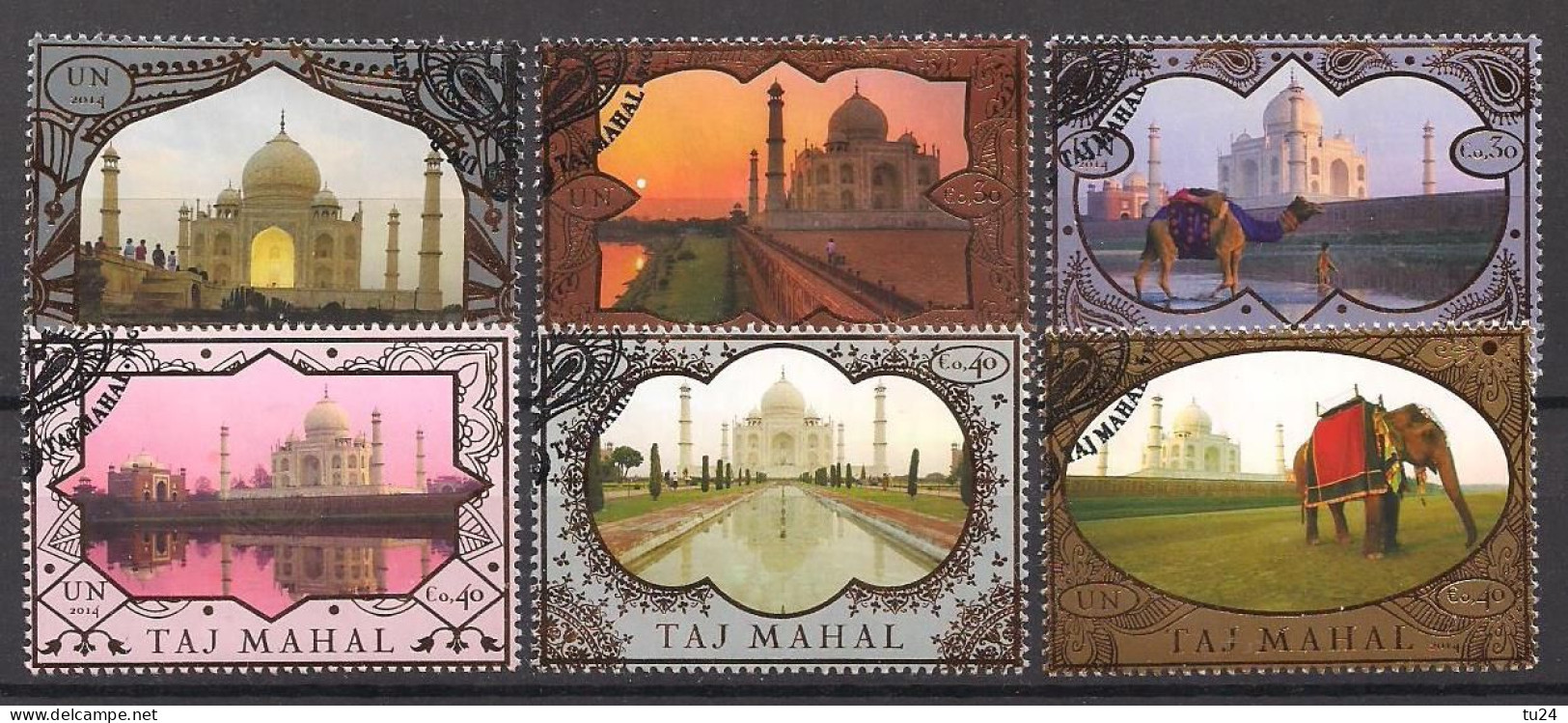 UNO Wien  (2014)  Mi.Nr.  834 - 839  Gest. / Used  (9hf04) Taj Mahal - Oblitérés