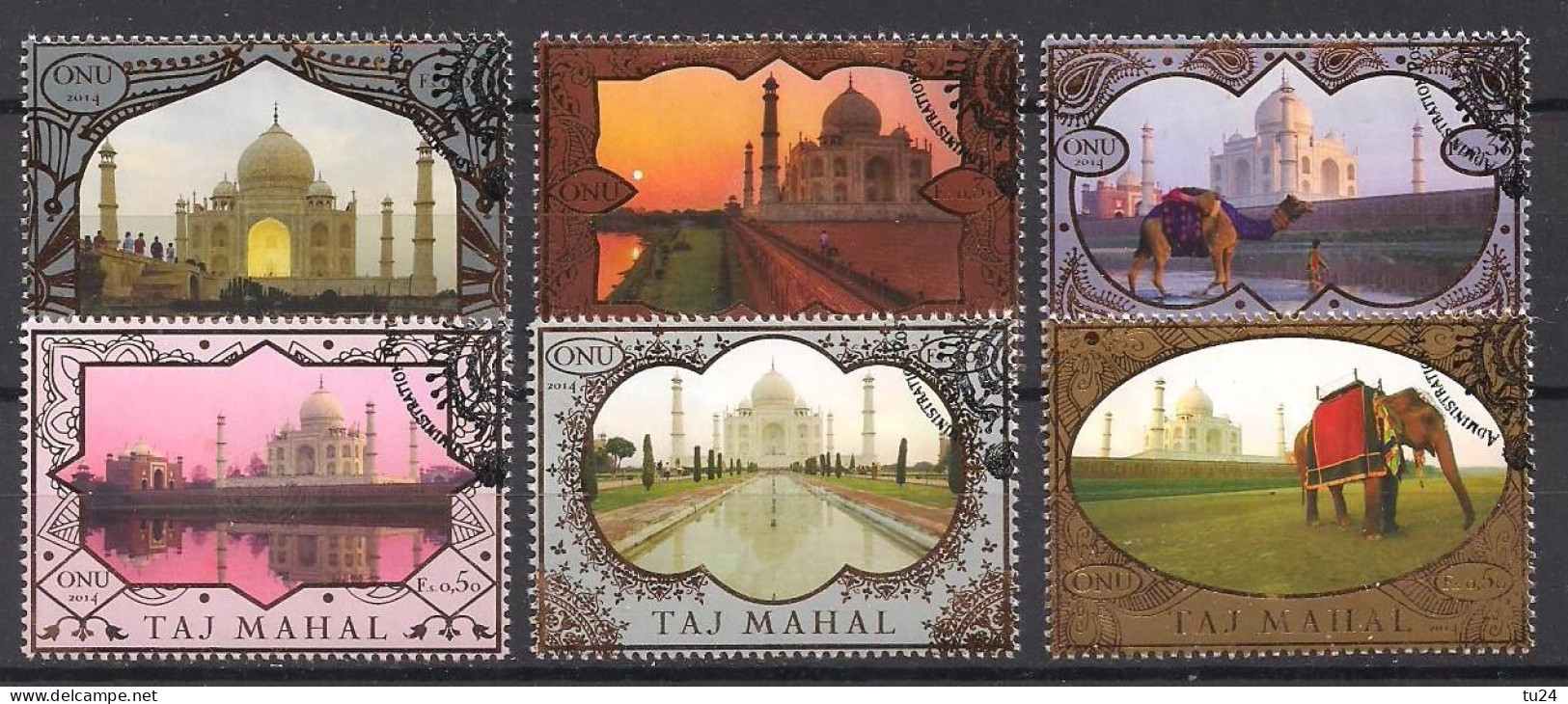UNO  Genf  (2014)  Mi.Nr.  864 - 869  Gest. / Used  (9hf05) Taj Mahal - Usados
