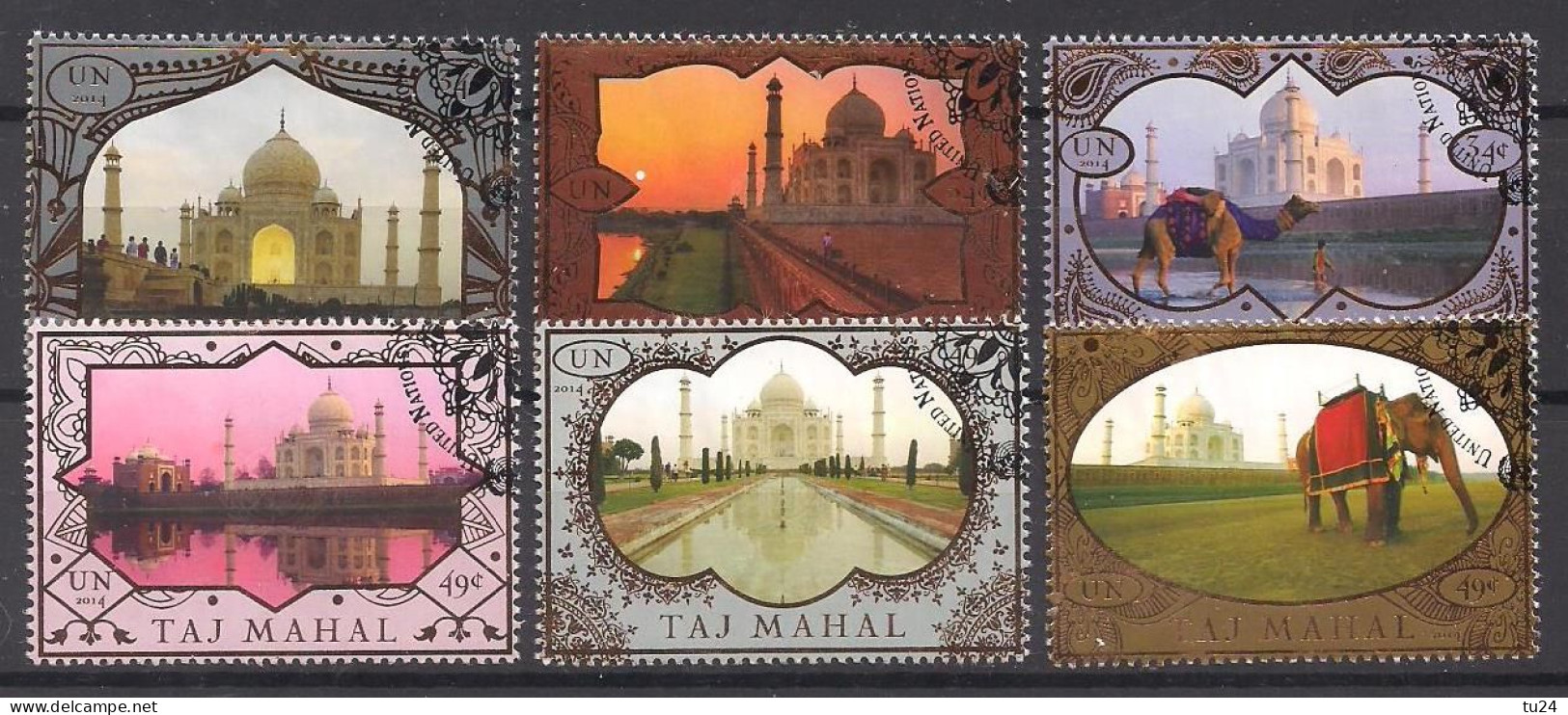 UNO  New York  (2014)  Mi.Nr.  1420 - 1425  Gest. / Used  (9hf06) Taj Mahal - Usados