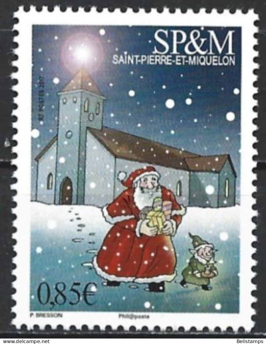 St. Pierre & Miquelon 2017. Scott #1054 (MNH) Christmas  *Complete Issue* - Unused Stamps