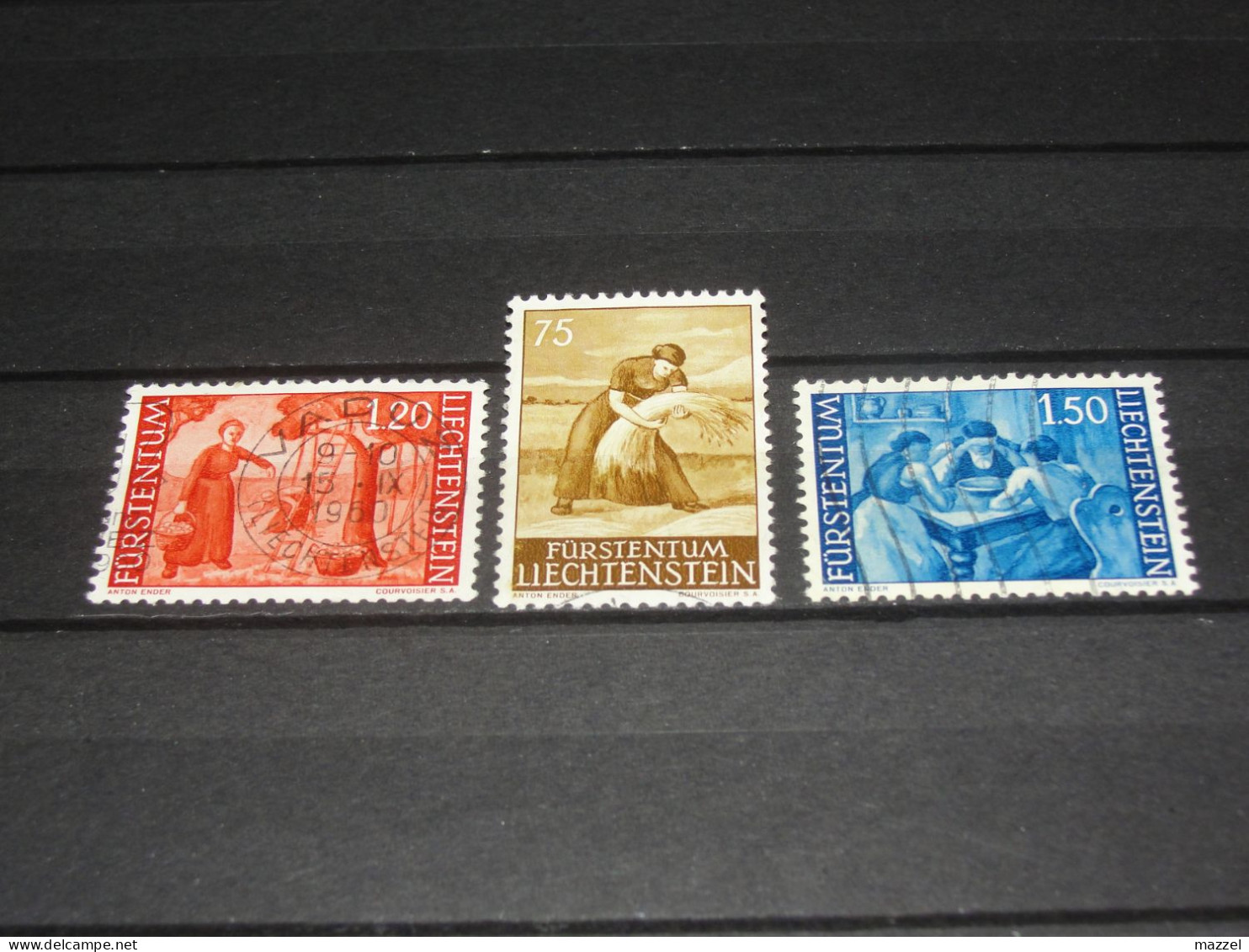 LIECHTENSTEIN   SERIE  395-397   GEBRUIKT (USED) - Gebraucht