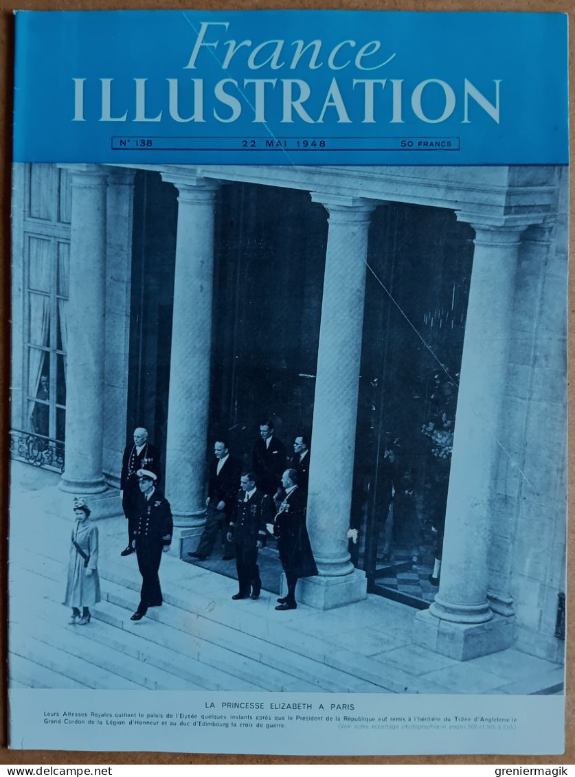 France Illustration N°138 22/05/1948 Princesse Elizabeth à Paris/Elevage Chevaux/La Route De L'Alaska/Carmen Amaya - Informations Générales