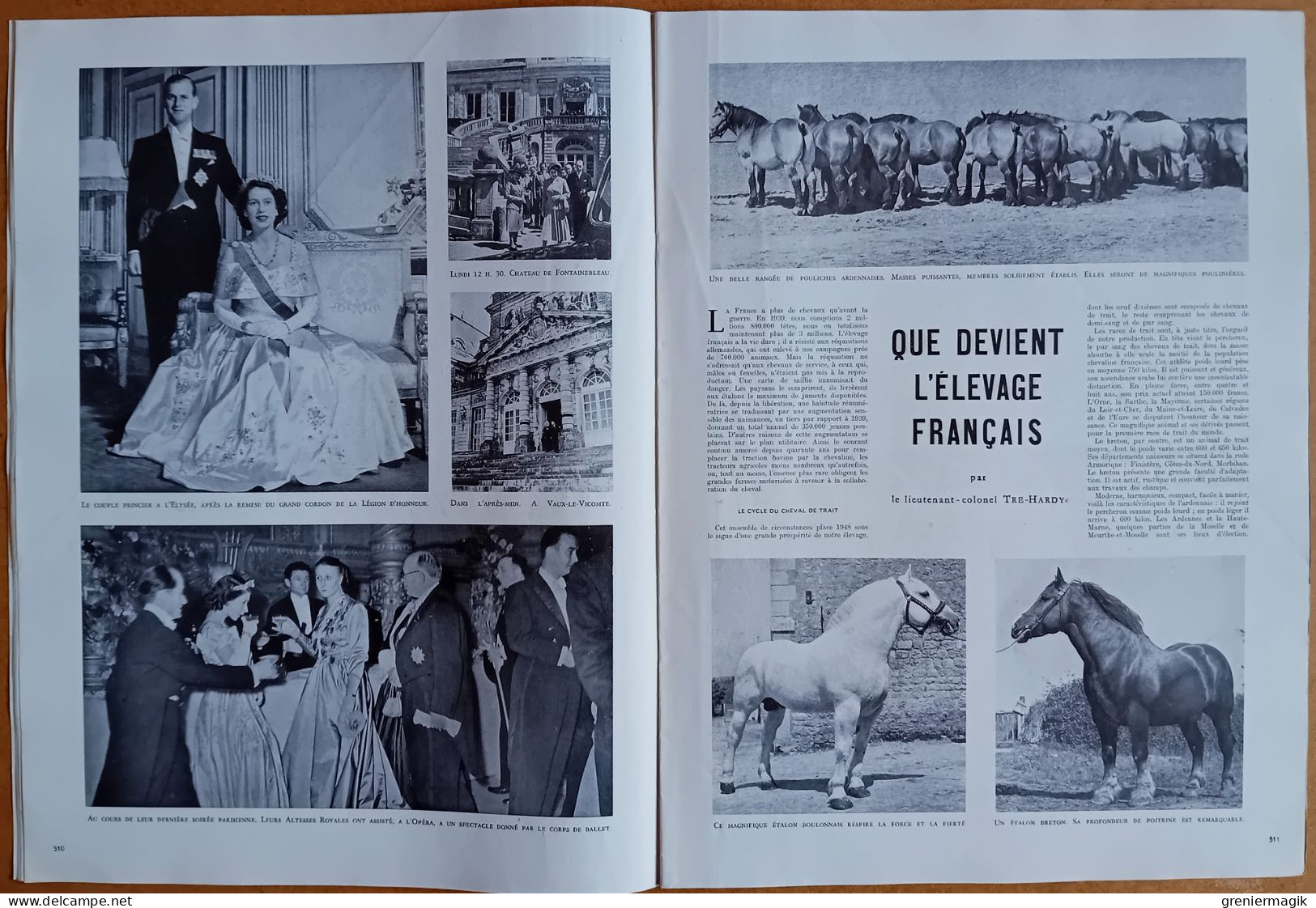 France Illustration N°138 22/05/1948 Princesse Elizabeth à Paris/Elevage Chevaux/La Route De L'Alaska/Carmen Amaya - Informaciones Generales