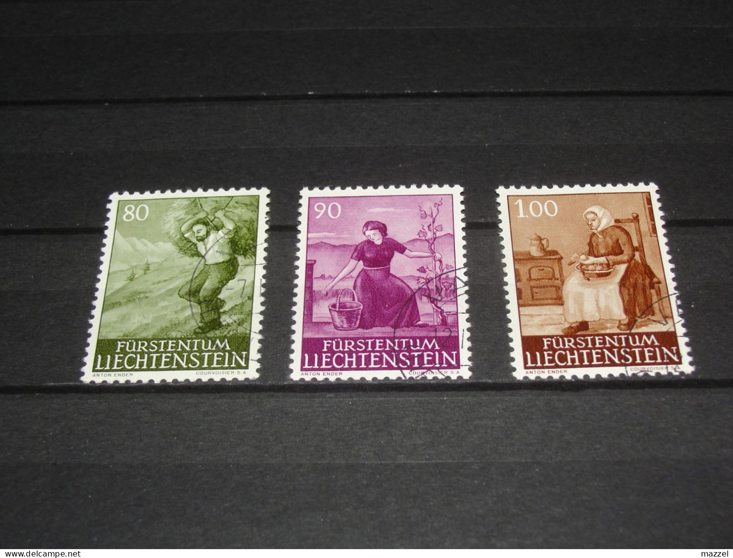 LIECHTENSTEIN   SERIE  411-413  GEBRUIKT (USED) - Used Stamps