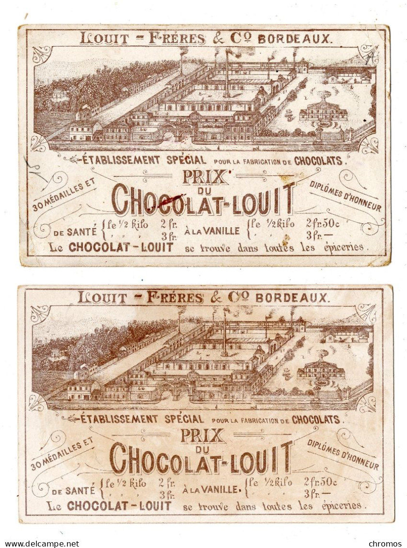 2 Chromos Chocolat Louit, Thèmes Noirs, Black People, Racisme, Racism - Louit