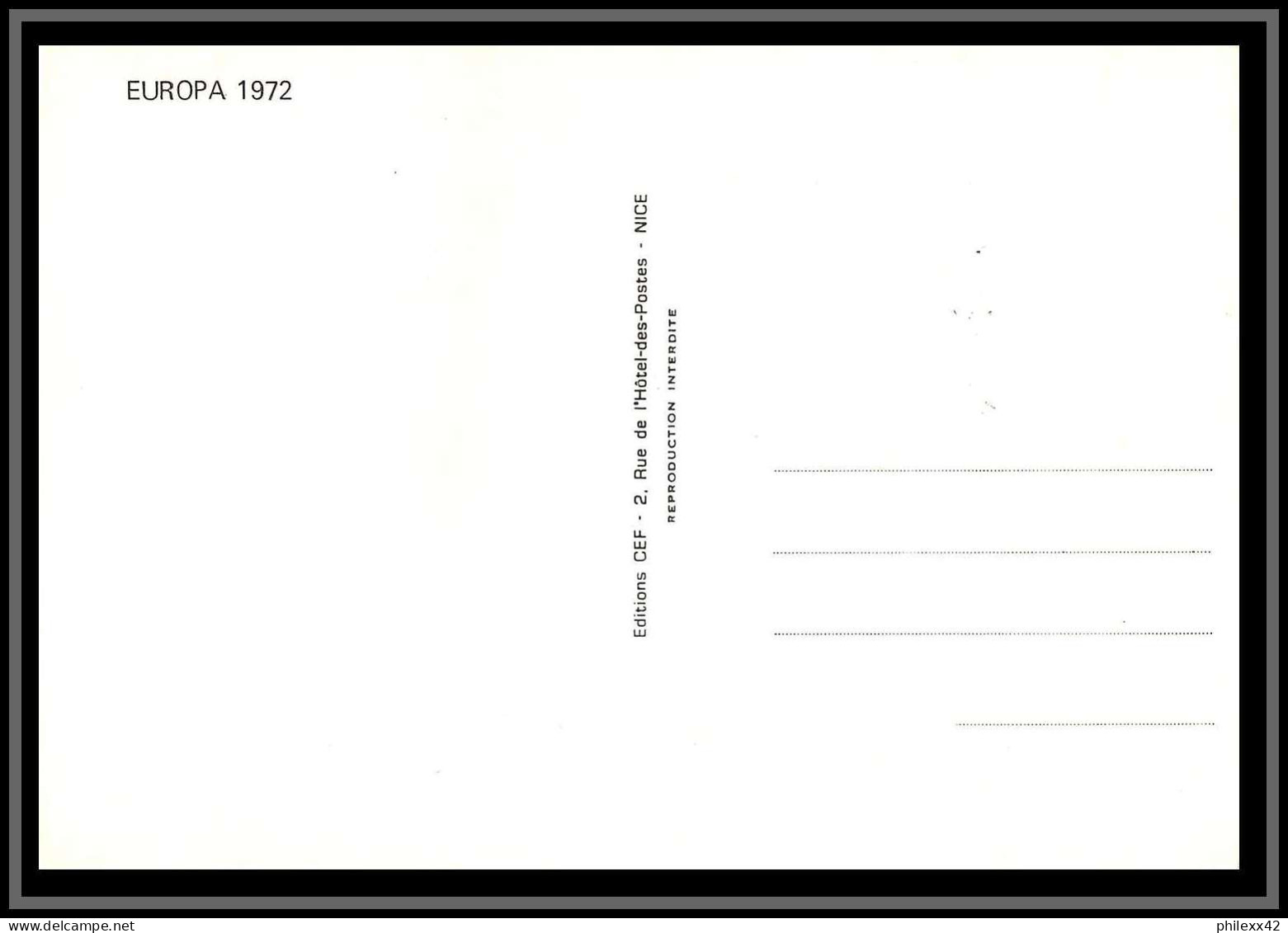 48974 N°217/218 Europa 1972 Andorre Andorra Carte Maximum (card) Fdc édition Cef  - Maximumkarten (MC)