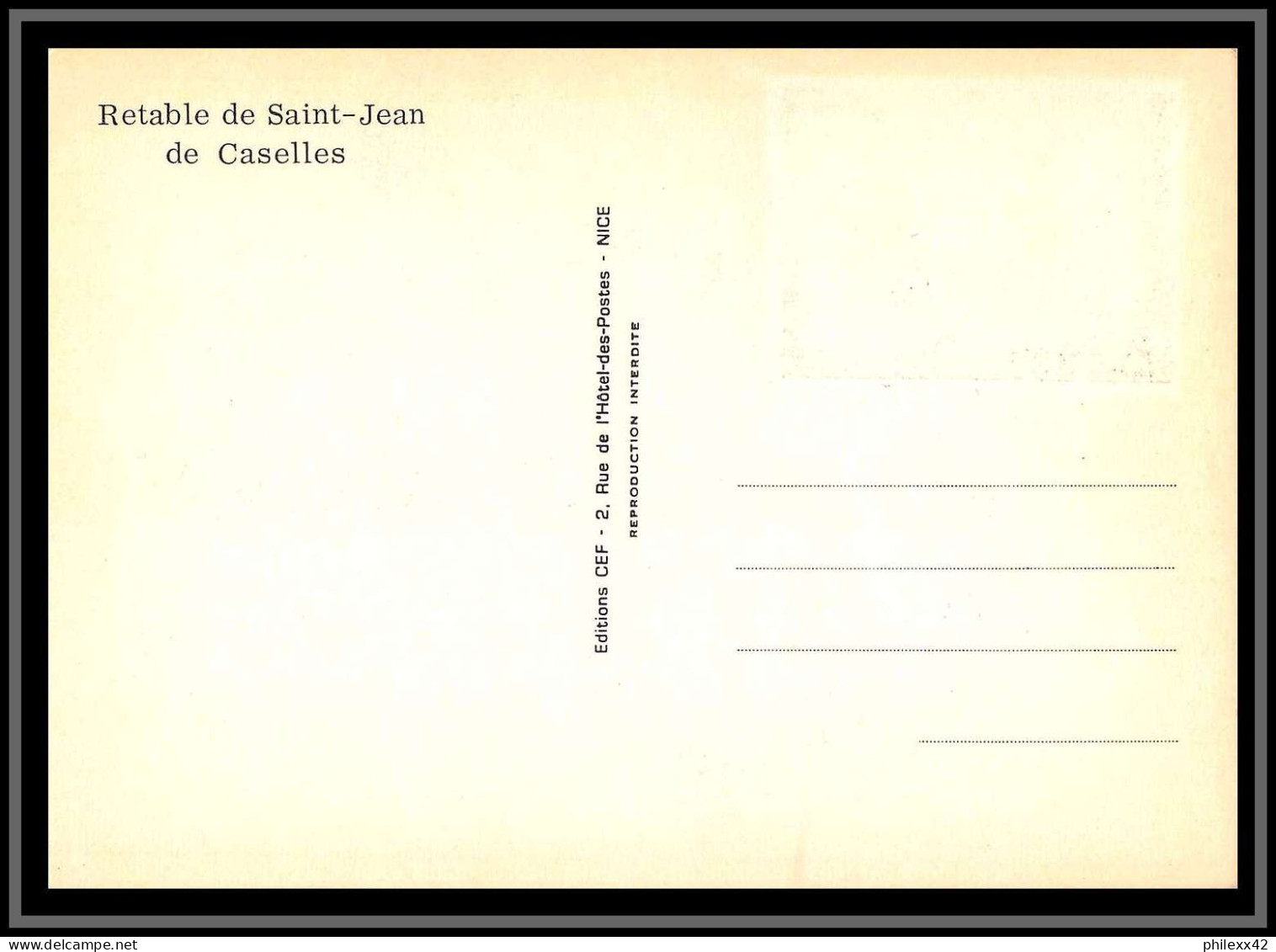 48973 N°214/216 Retable Chapelle St-Jean-de-Caselles Church église Andorre Andorra Carte Maximum (card) Fdc édition Cef  - Cartes-Maximum (CM)