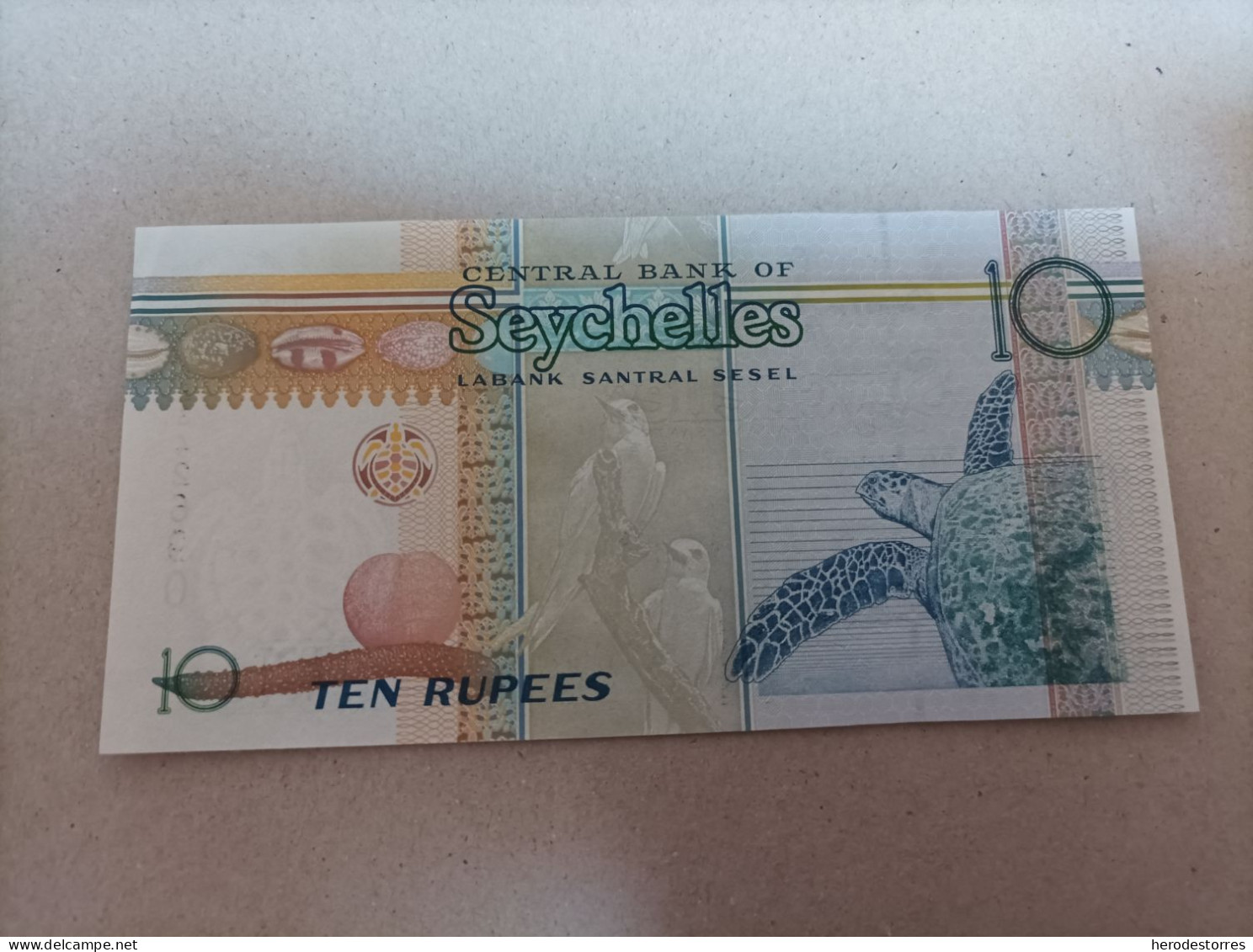 Billete De Seychelles De 10 Rupees, Año 1998, UNC - Seychelles