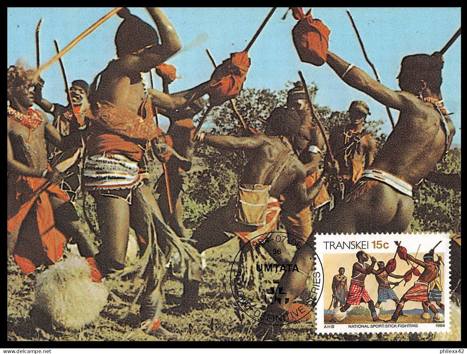 49161 Yv N°142/158 The life of transkei 17 cartes Carte maximum (card) afrique du sud south africa 1984