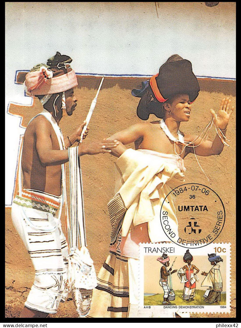 49161 Yv N°142/158 The life of transkei 17 cartes Carte maximum (card) afrique du sud south africa 1984
