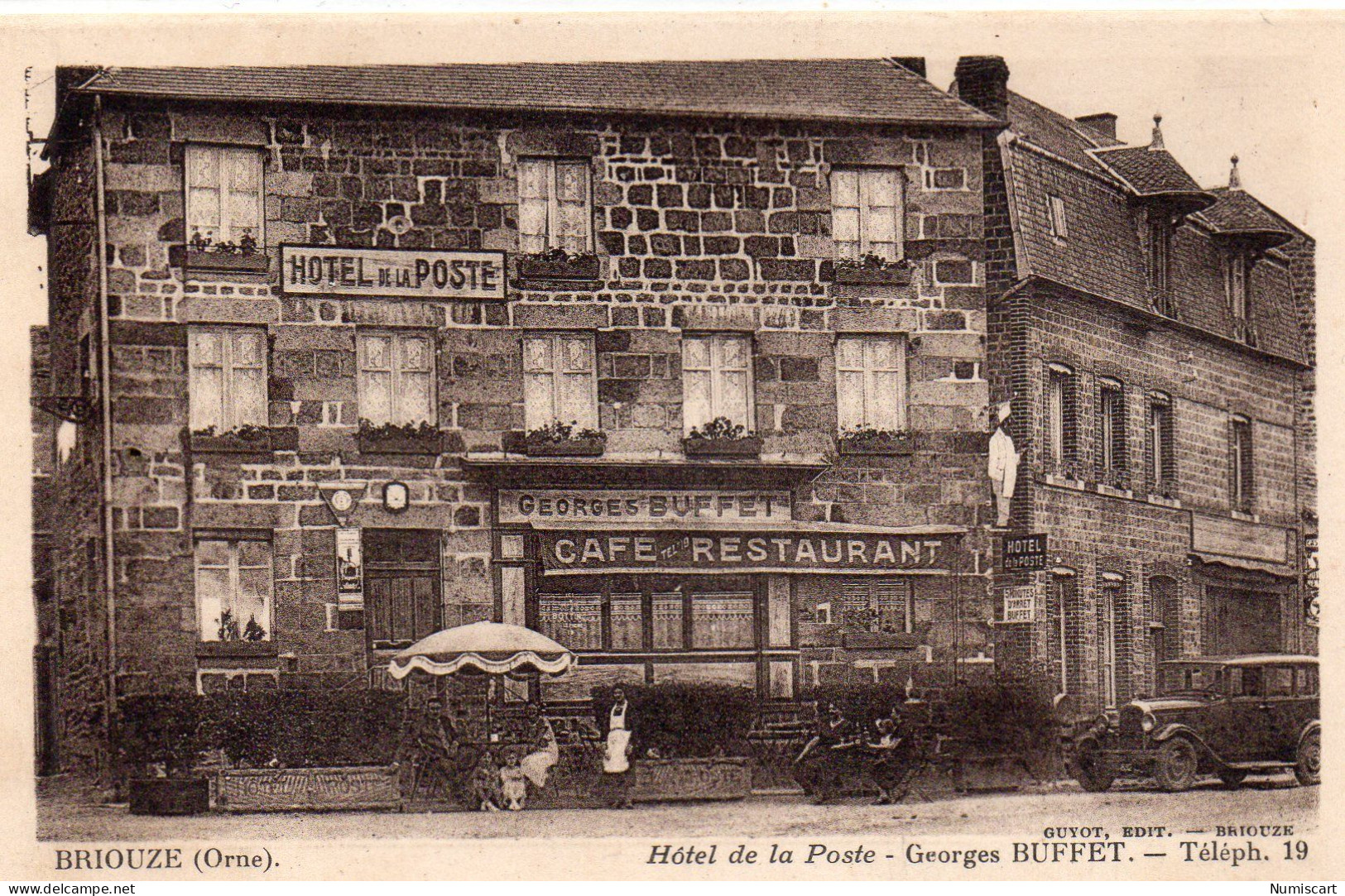 Briouze Animée Hôtel De La Poste Café-Restaurant Georges Buffet Voiture - Bazoches Sur Höne