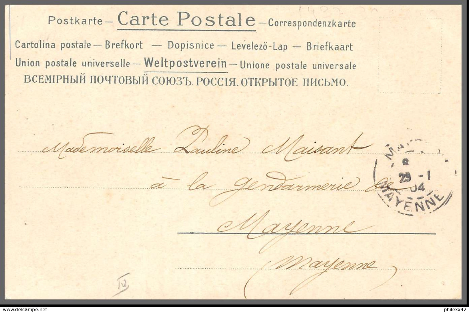 49506 N°111 Blanc Mayenne 1904 France Ange Anges Angelot Carte Maximum (card) - ...-1929