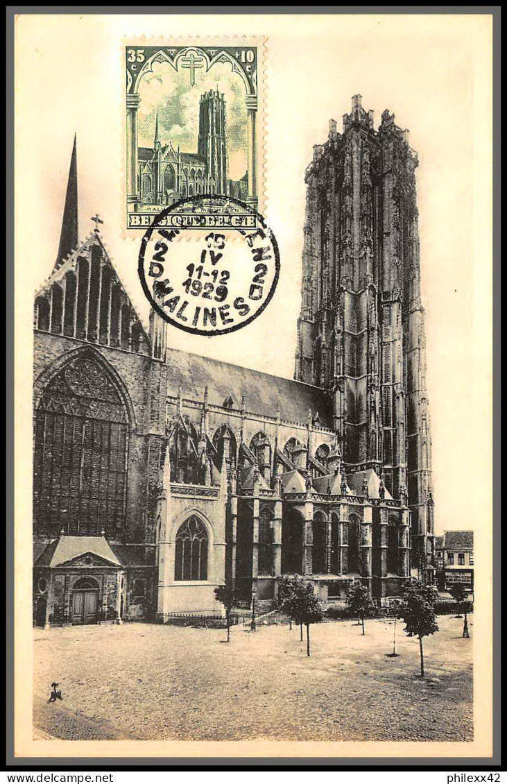 56690 N°269 Antituberculeux Cathedrale De Malines église Church 13/4/1929 Belgique Carte Maximum édition Phototypie - 1905-1934