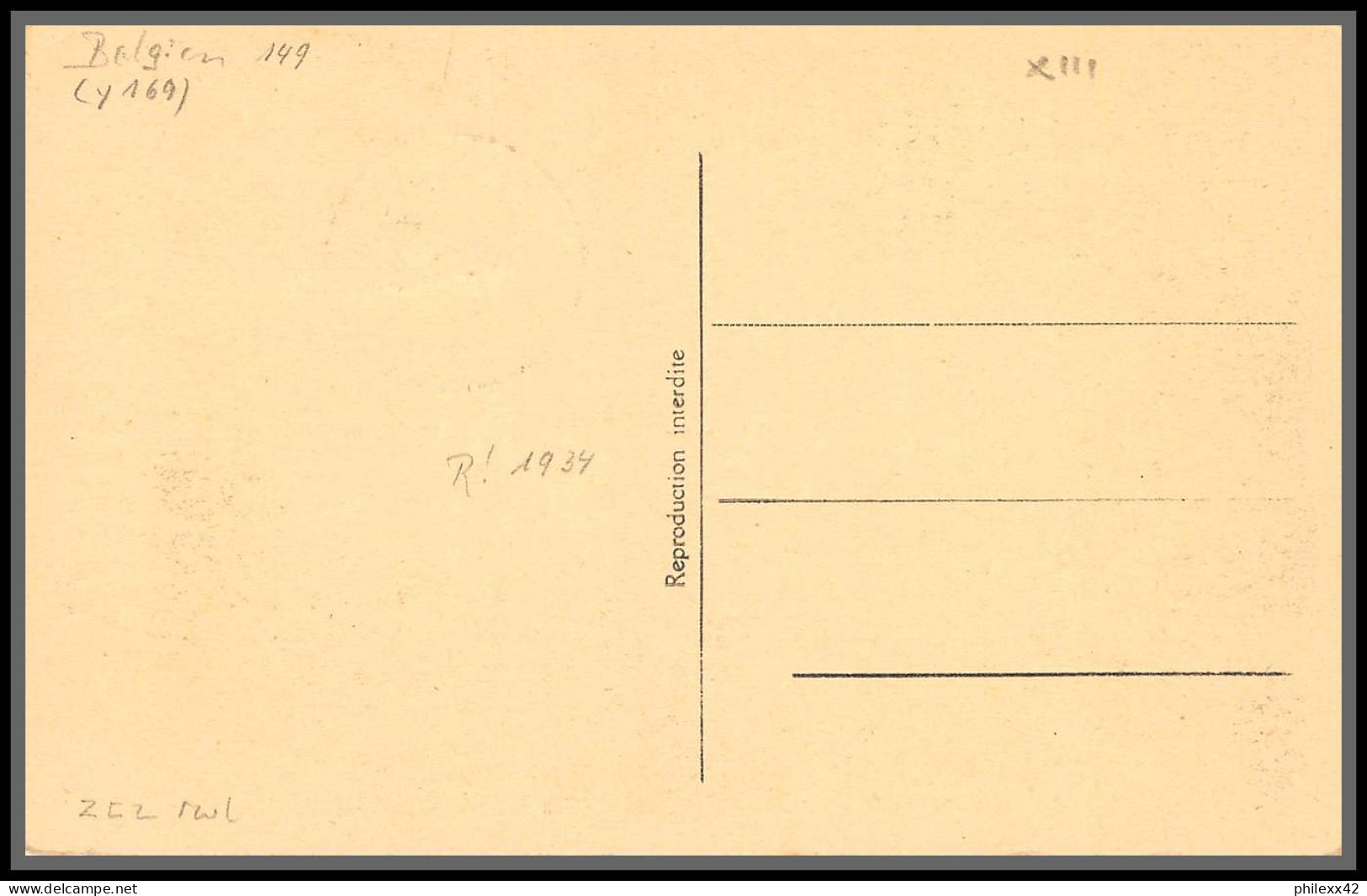 56732 N°169 Albert 1er Roi Casqué 1934 Belgique Carte Maximum (card)  - 1905-1934
