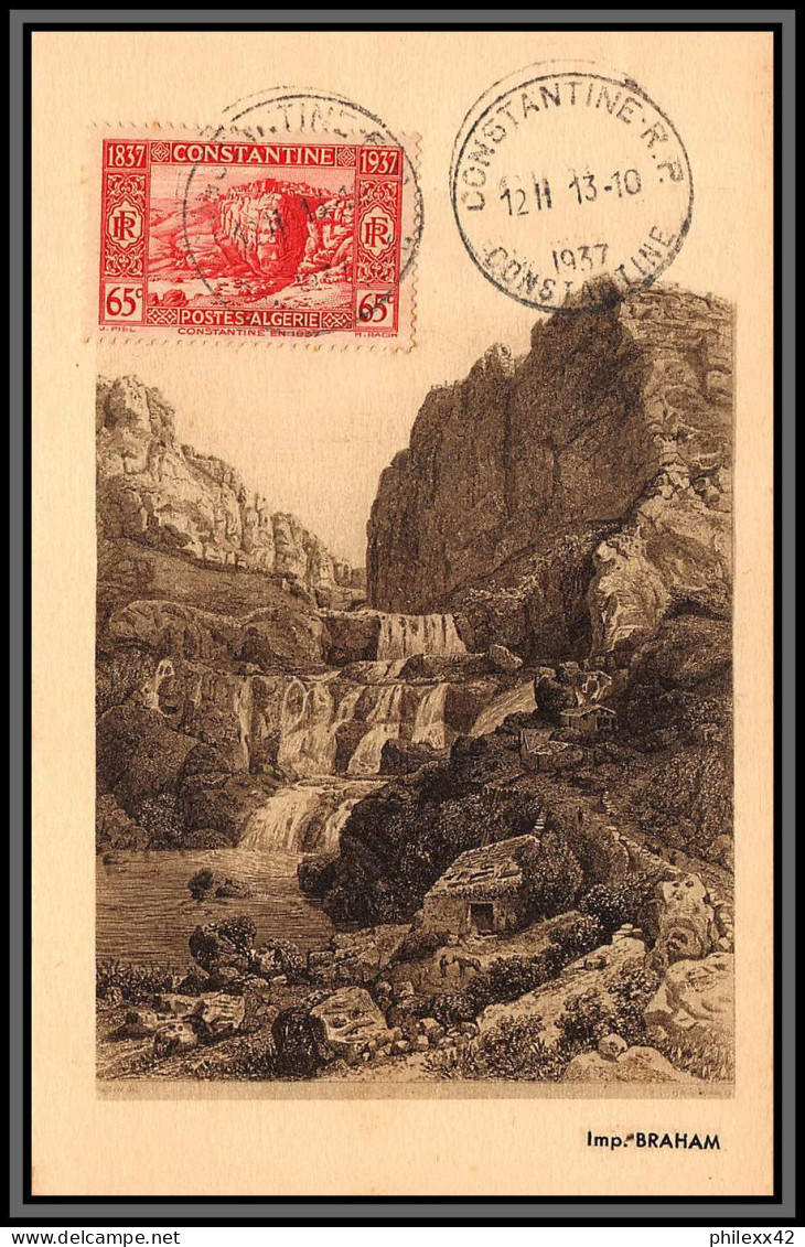56773 N°131 Vue De Constantine 13/10/1937 Algérie Carte Maximum (card) Fdc édition Du Centenaire DISCOUNT - Maximum Cards