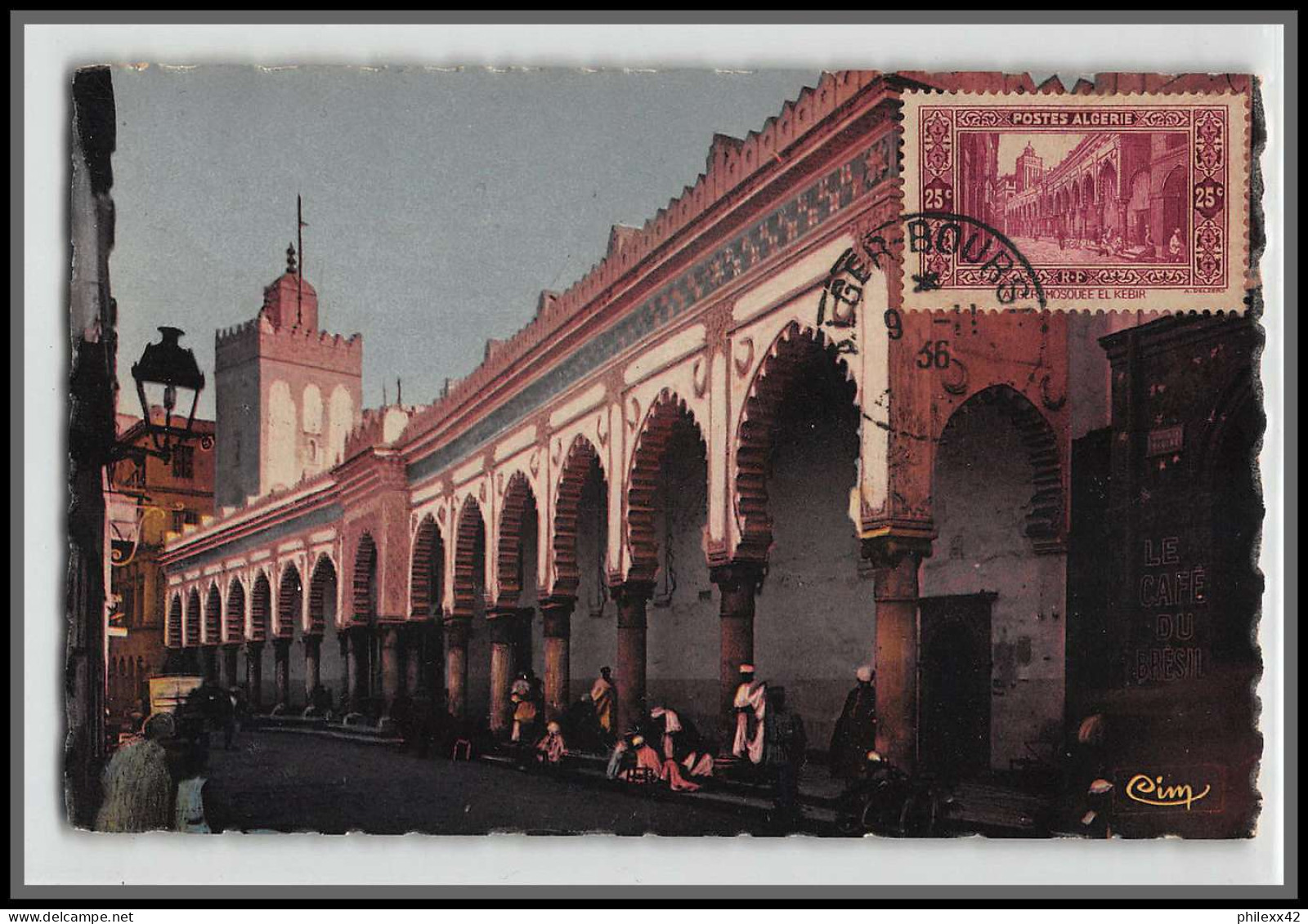 56775 N°108 Mosquée El Kebir 9/11/1936 Année Du Timbre Mosque Alger Algérie Carte Maximum (card) édition Combier - Cartes-maximum