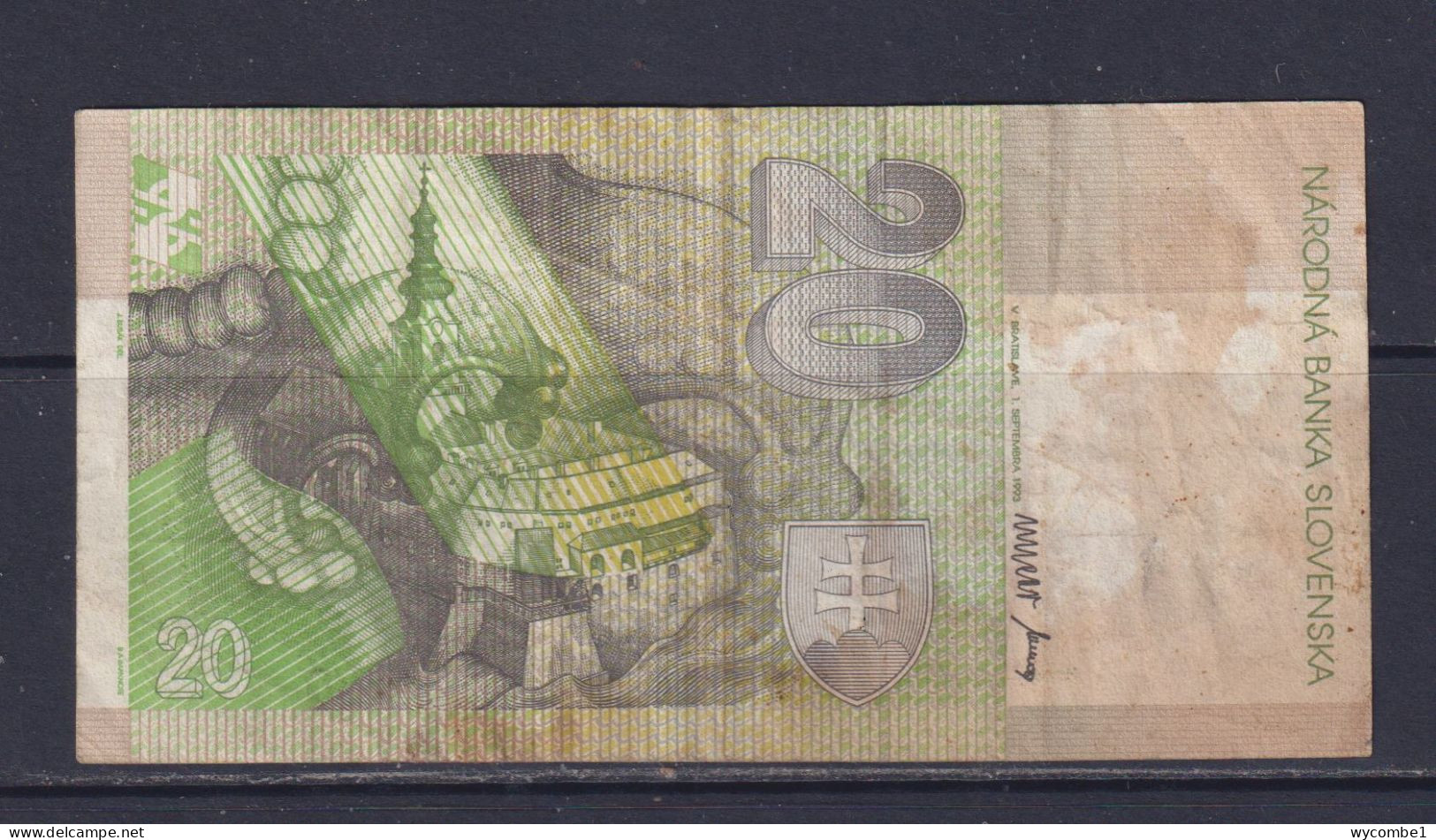 SLOVAKIA  - 1993 20 Korun Circulated Banknote As Scans - Slowakije