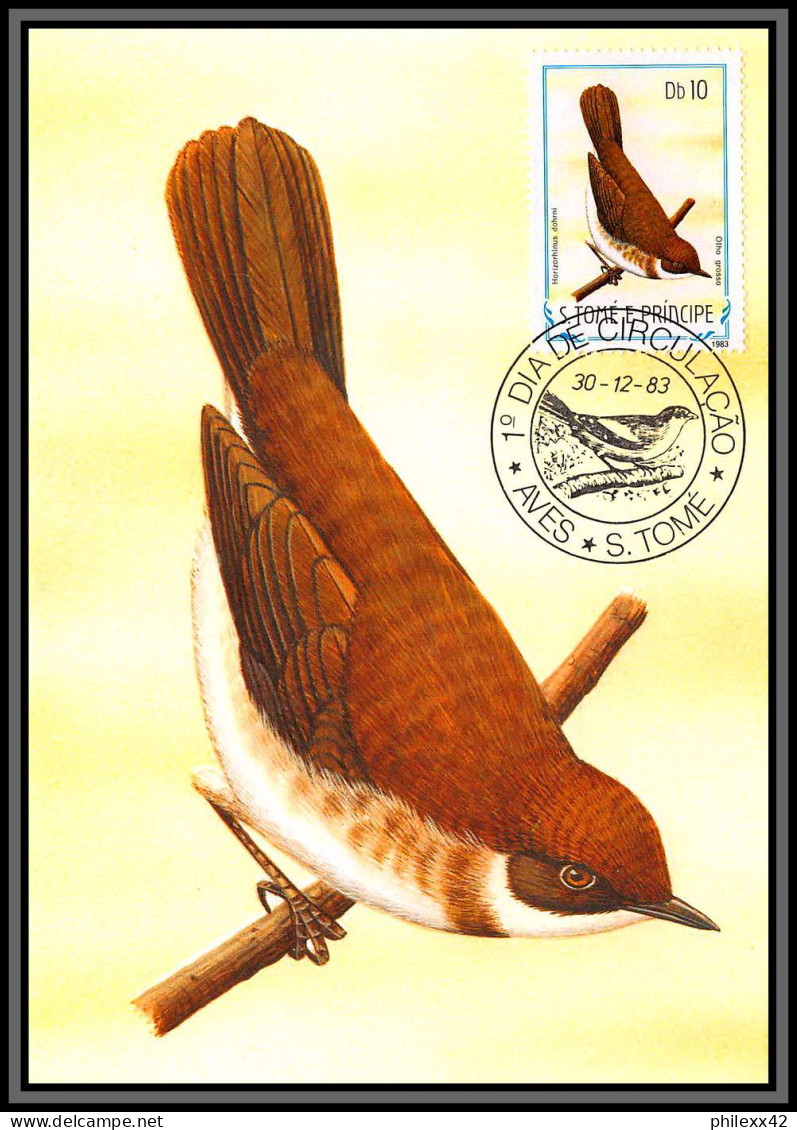 56920 N°879/898 oiseaux (birds) sao s tome e principe série complète 22 cartes Carte maximum (card) fdc édition 1983